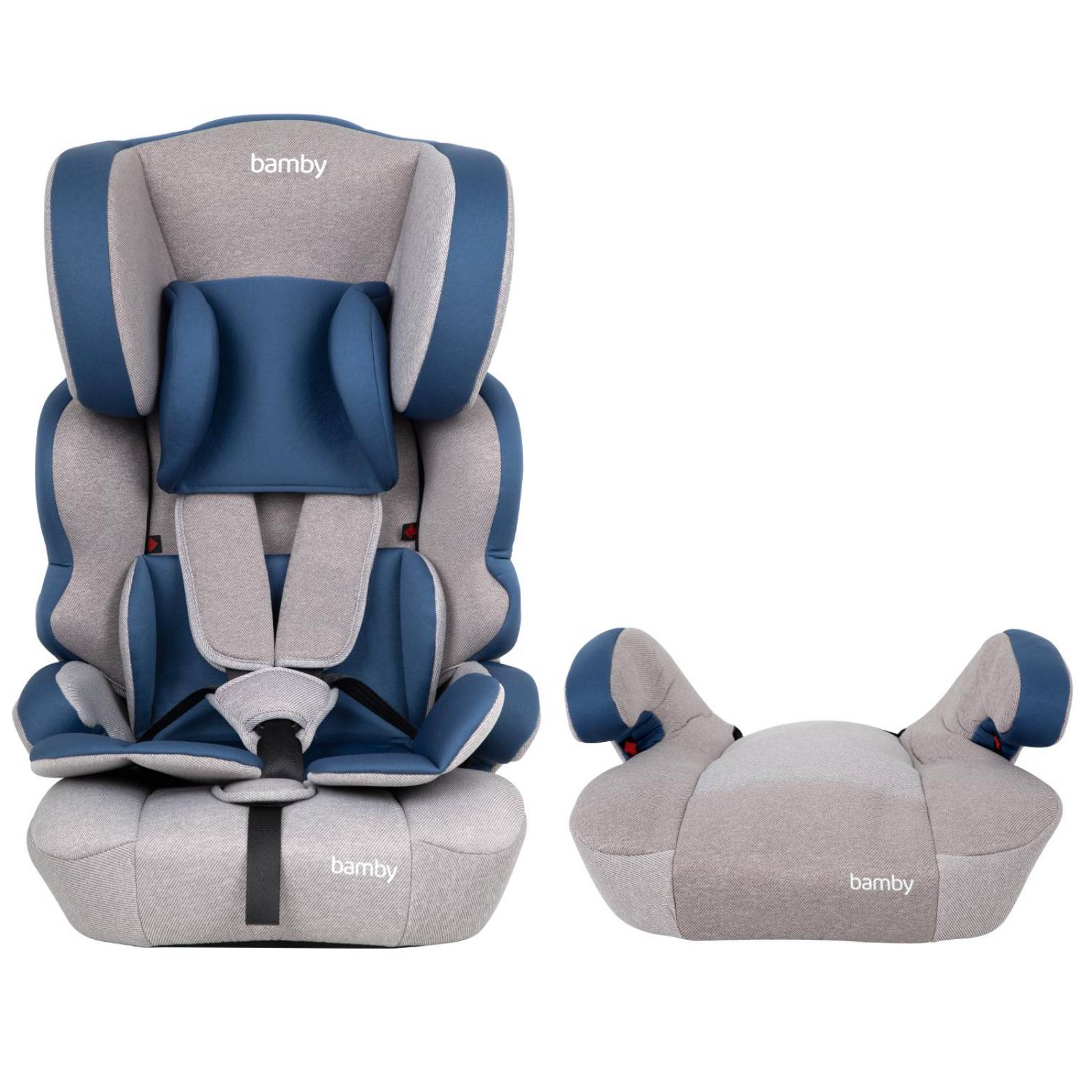 Autoasiento Para Carro Silla de Bebe Seguridad 9m A 11 Años Gris