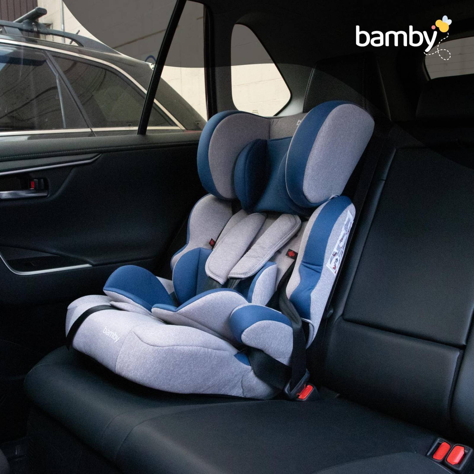 Autoasiento Para Carro Silla de Bebe Seguridad 9m A 11 Años Gris