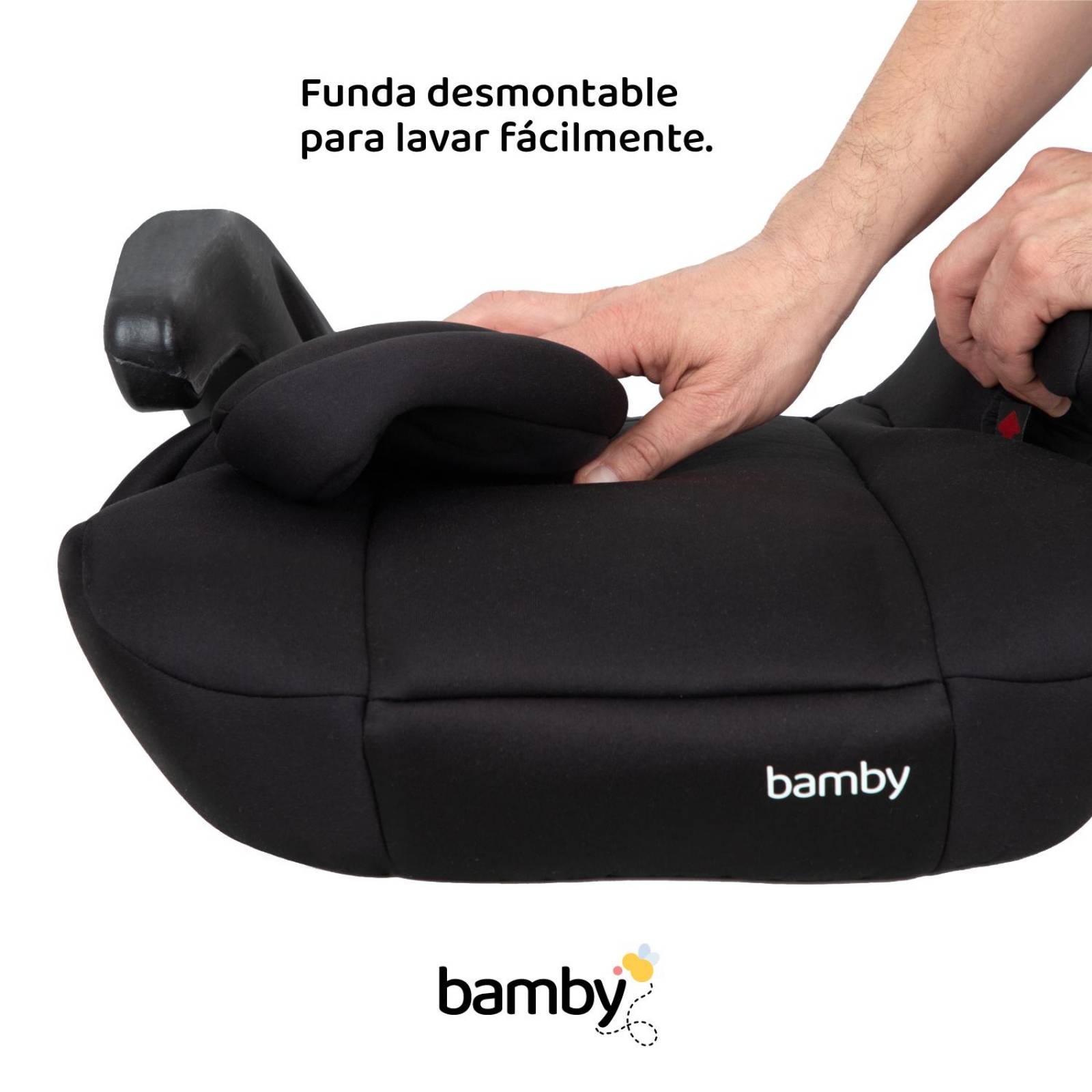 Asiento Elevador Coche Para Bebe Booster Carro Cojin Silla Negro