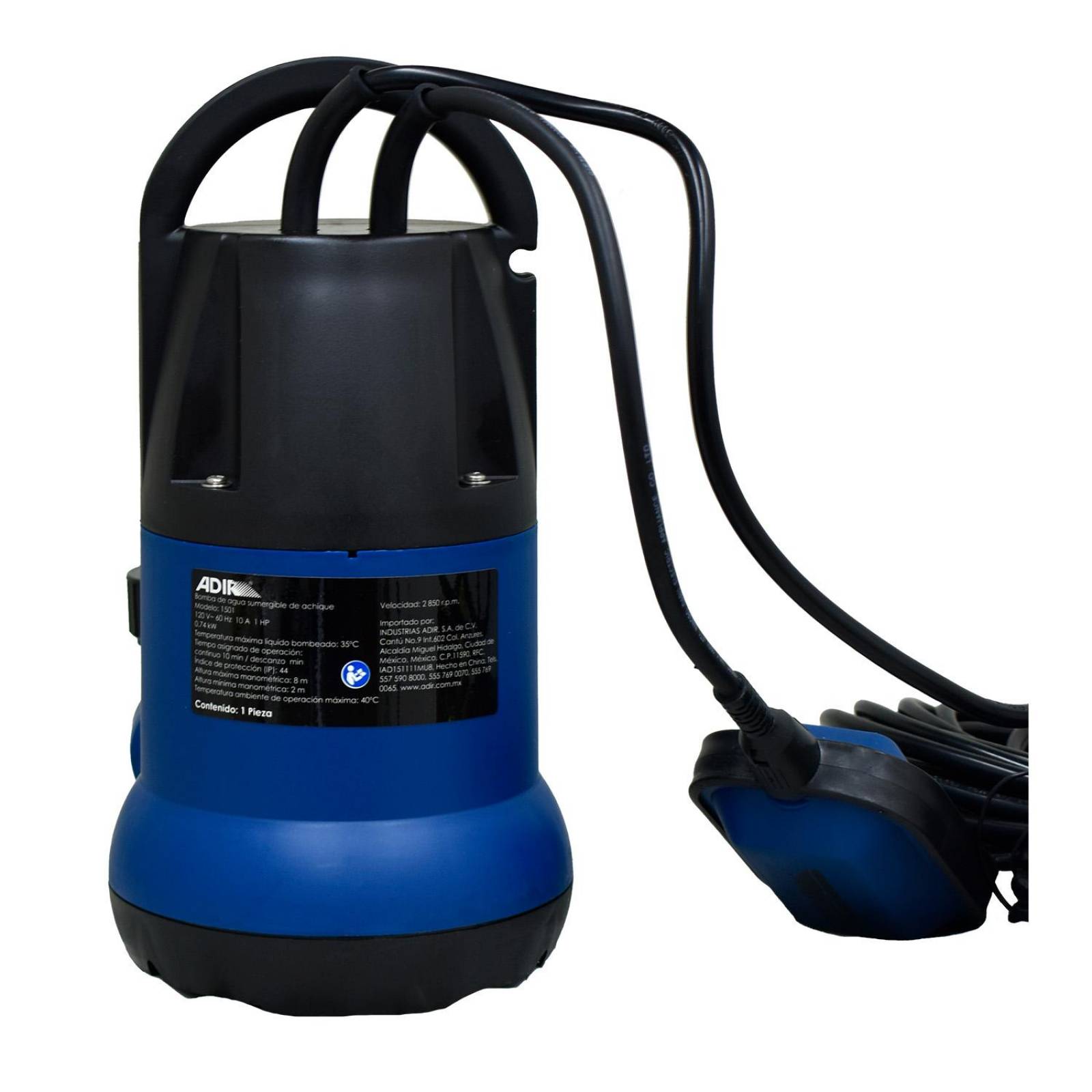 Bomba Sumergible Electrica Para Agua Sucia 1 Hp 1501 Adir 