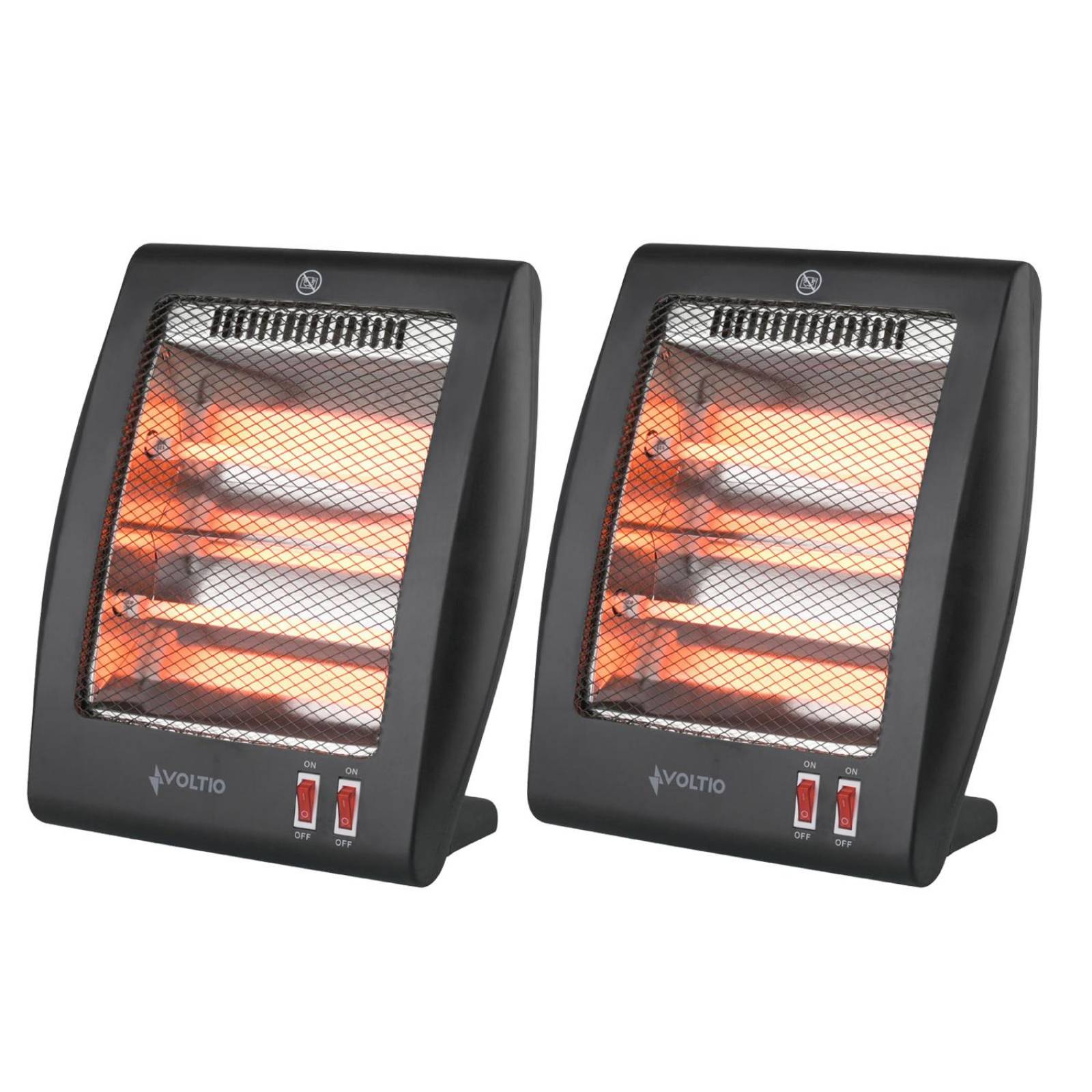 Calefactor Calentador Electrico Cuarzo 2 Niveles 800W 2pzas 