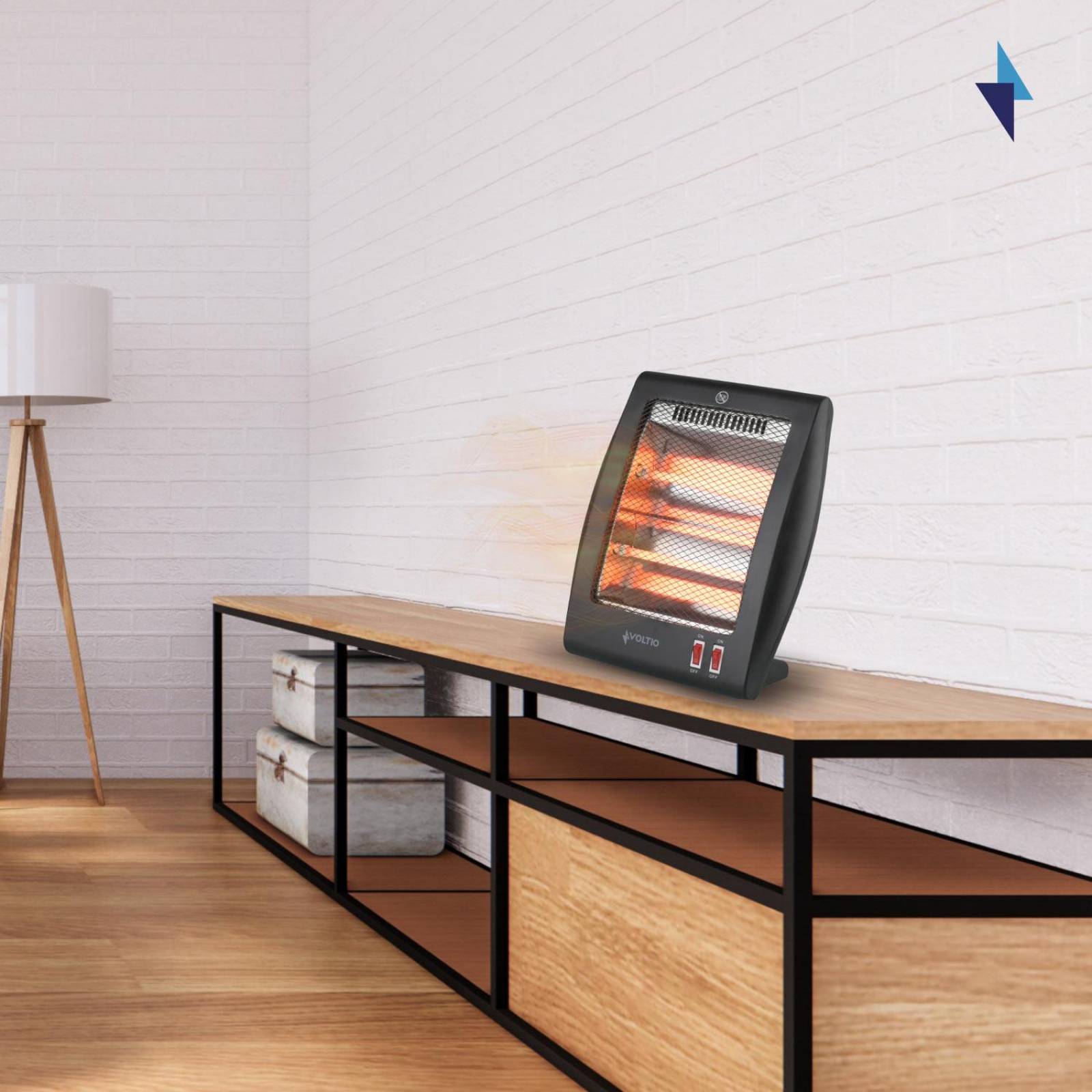 Calefactor Calentador Electrico Cuarzo 2 Niveles 800W 2pzas 
