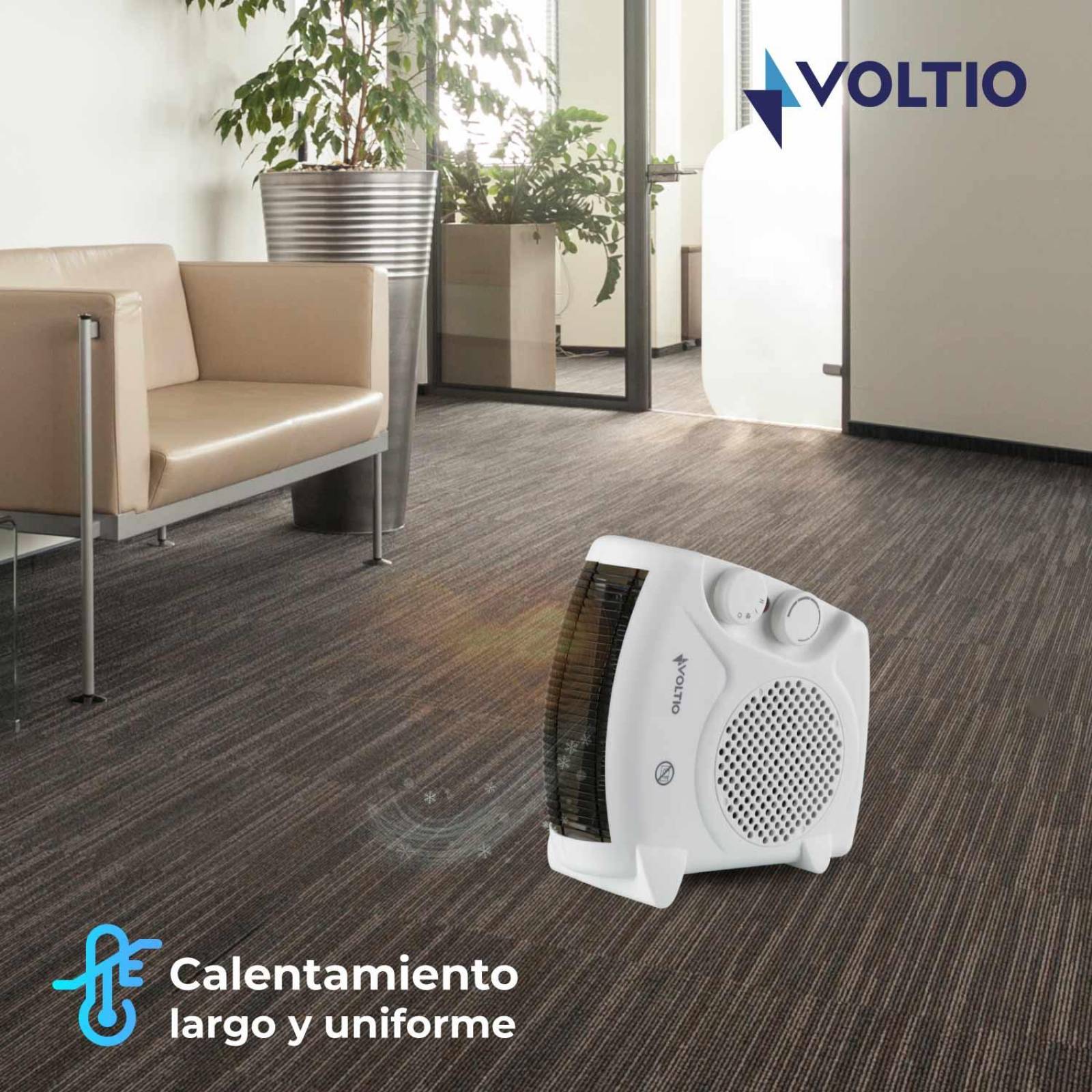 Calefactor Ventilador Calentador Electrico 1500W Portatil 2pzas 