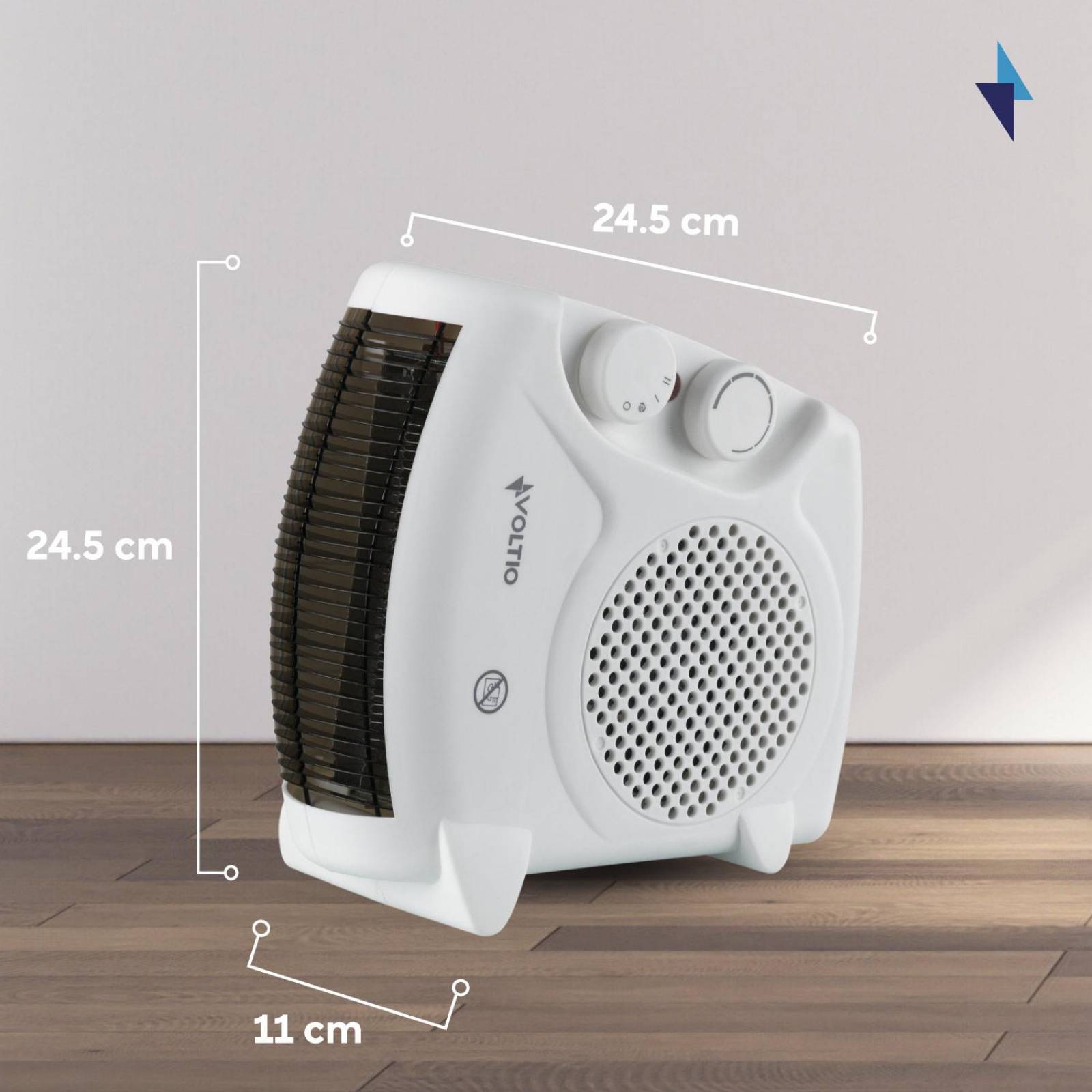 Calefactor Ventilador Calentador Electrico 1500W Portatil 2pzas 