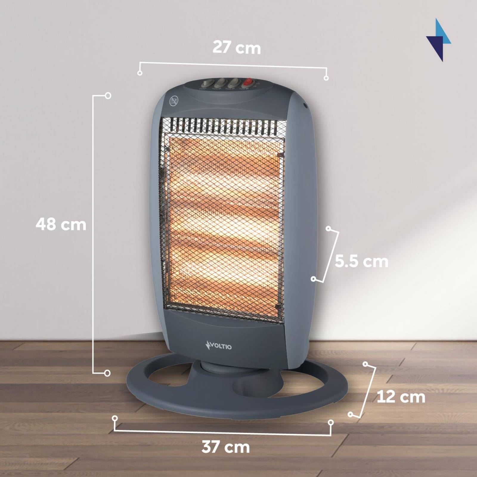 Calefactor Calentador Halogeno Electrico 3 Niveles 2pzas 