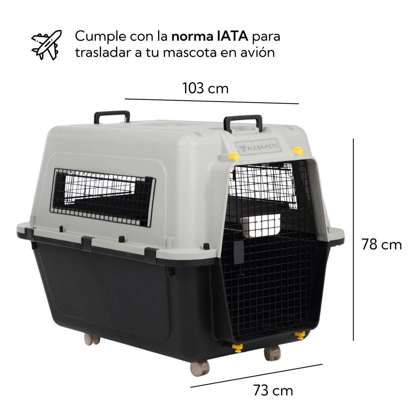 Jaula Transportadora Para Perro IATA 103x73x78 cm 