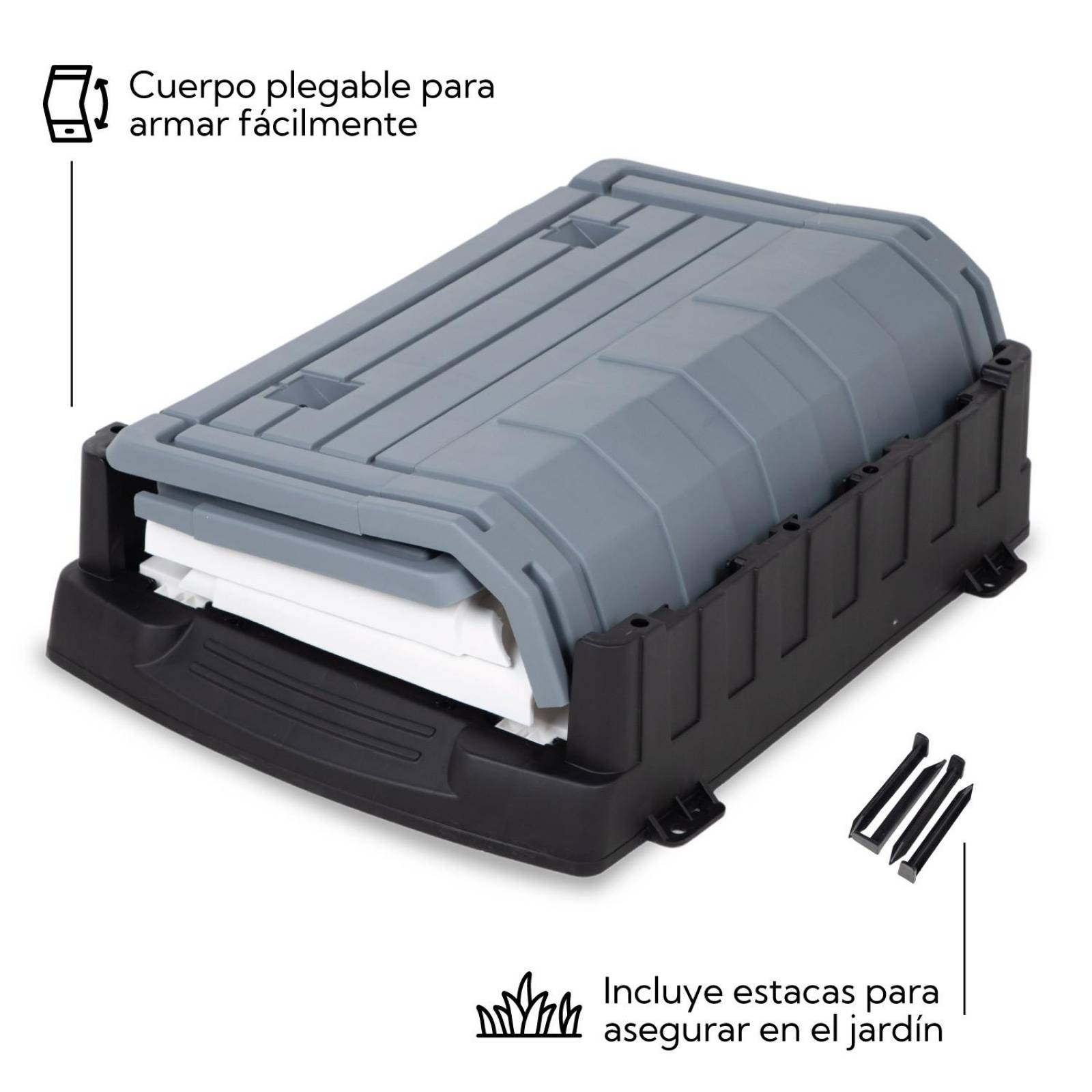 Casa Para Perro Raza Mediana 66x52x66 cm Termica Plastico 