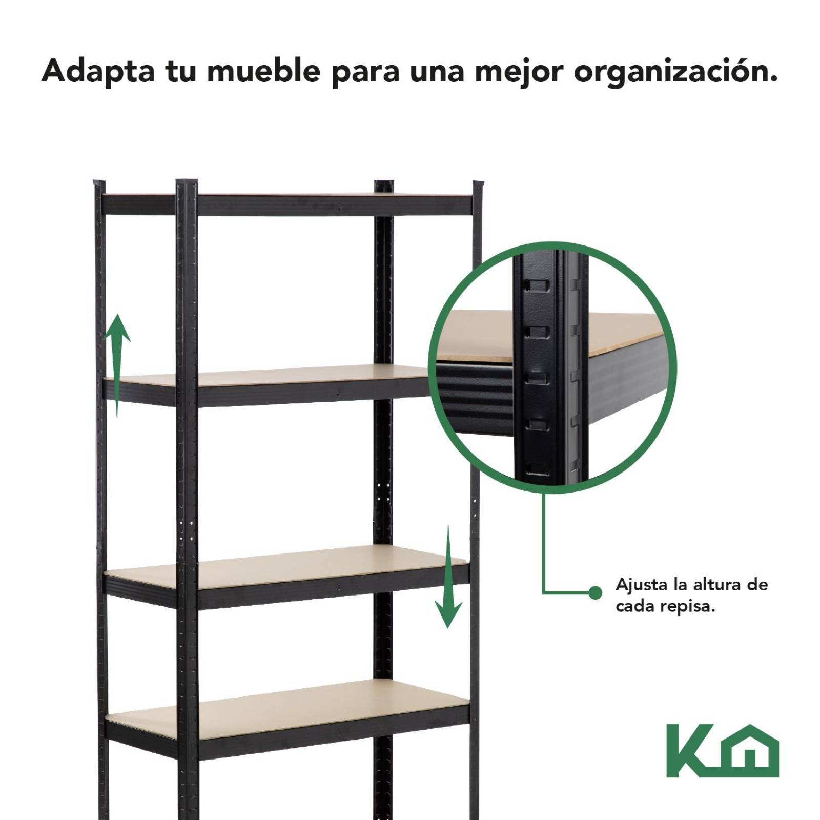 Estante Anaquel Organizador 5 Repisas Rack Metalico 2 Piezas 