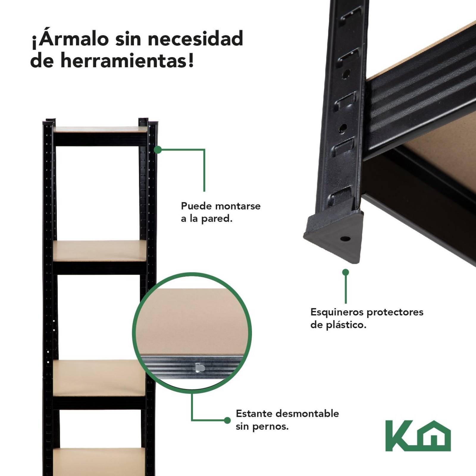 Estante Anaquel Organizador 5 Repisas Rack Metalico 2 Piezas 