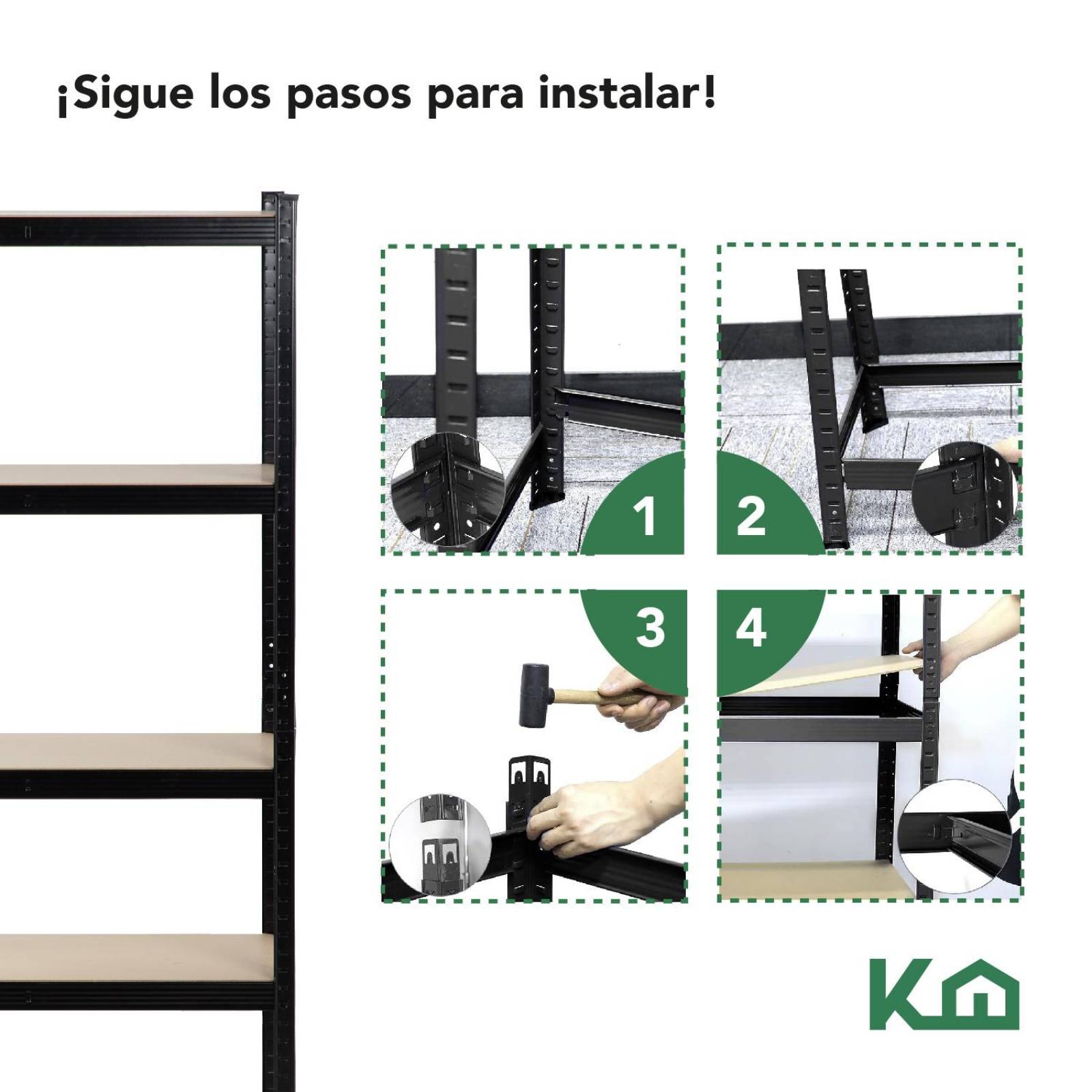 Estante Anaquel Organizador 5 Repisas Rack Metalico 2 Piezas 