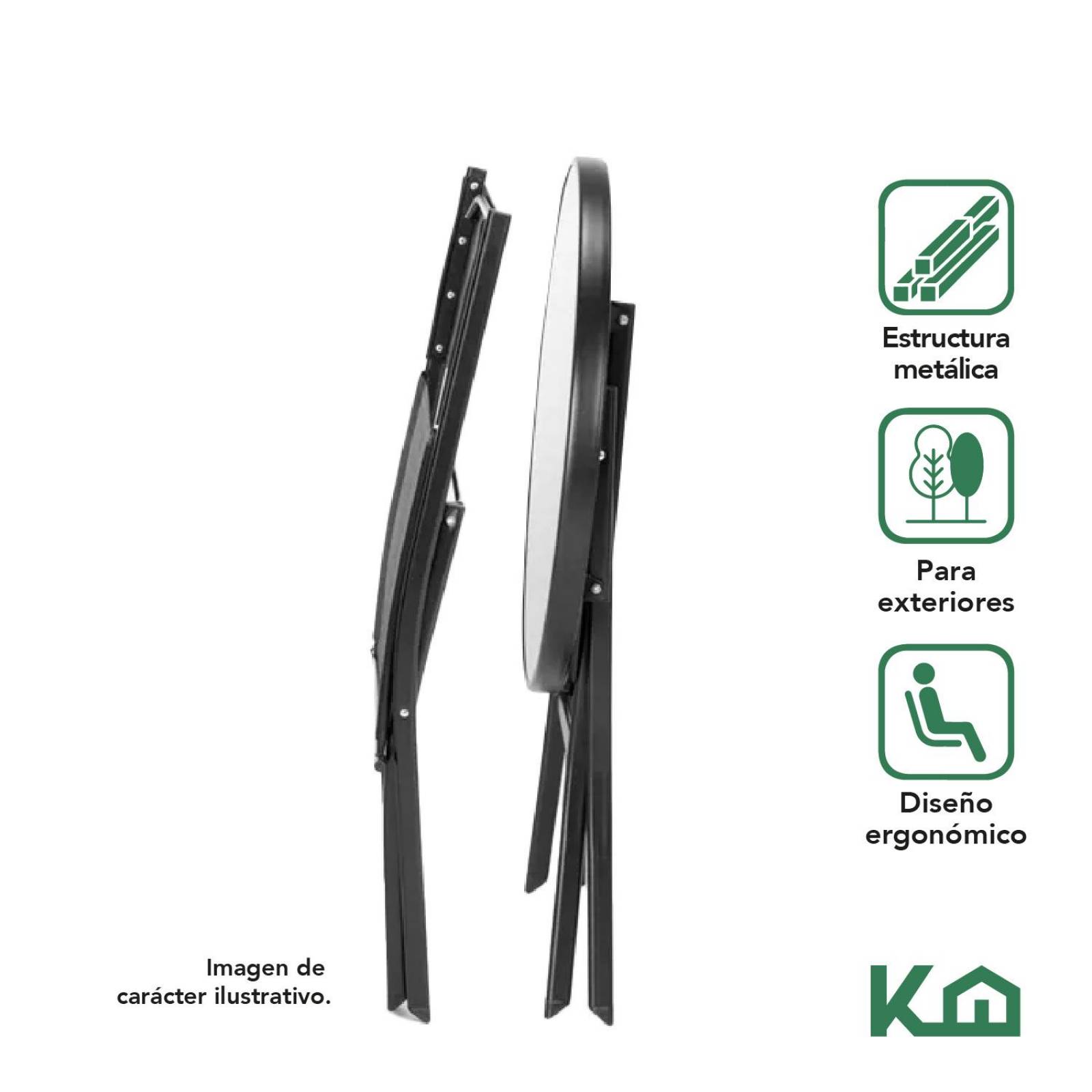 Juego De Comedor Mueble Exterior Para Jardín Mesa y 2 Sillas Beige