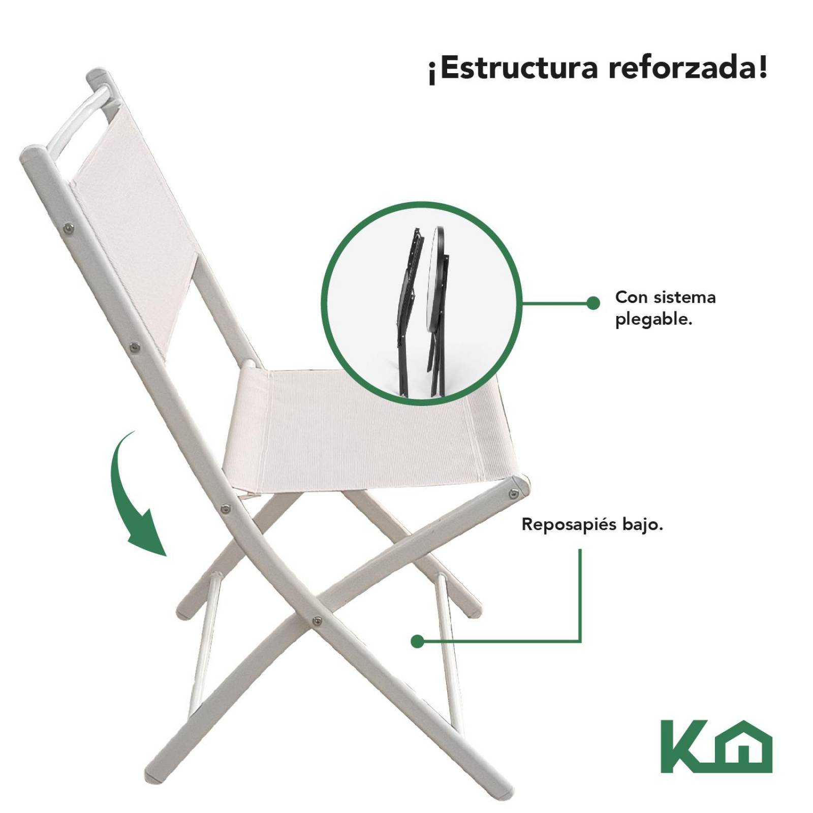 Juego De Comedor Mueble Exterior Para Jardín Mesa y 2 Sillas Beige
