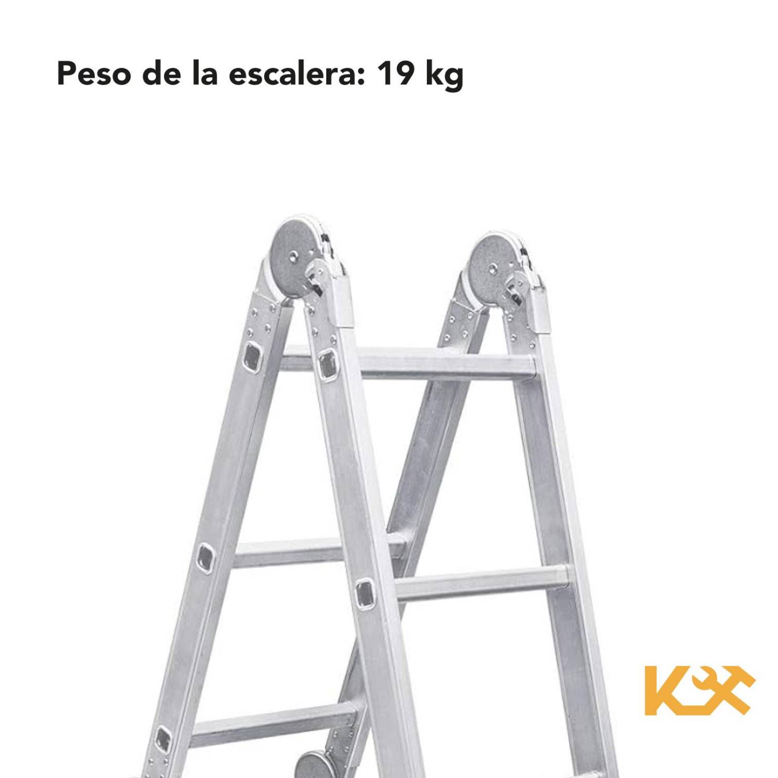 Escalera Multiposiciones De Aluminio 4.5 Metros 16 Peldaños 