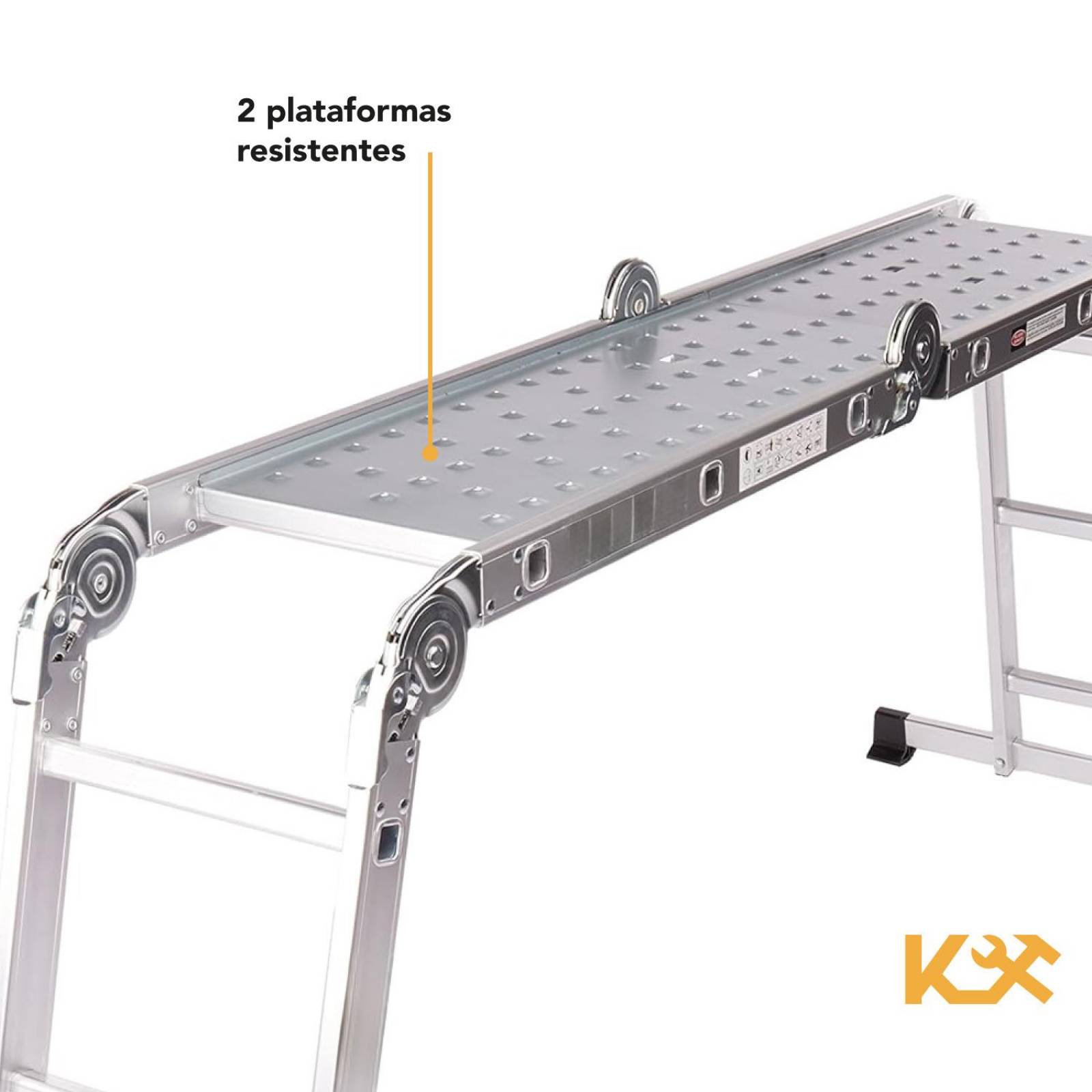 Escalera Multiposiciones De Aluminio 4.5 Metros 16 Peldaños 