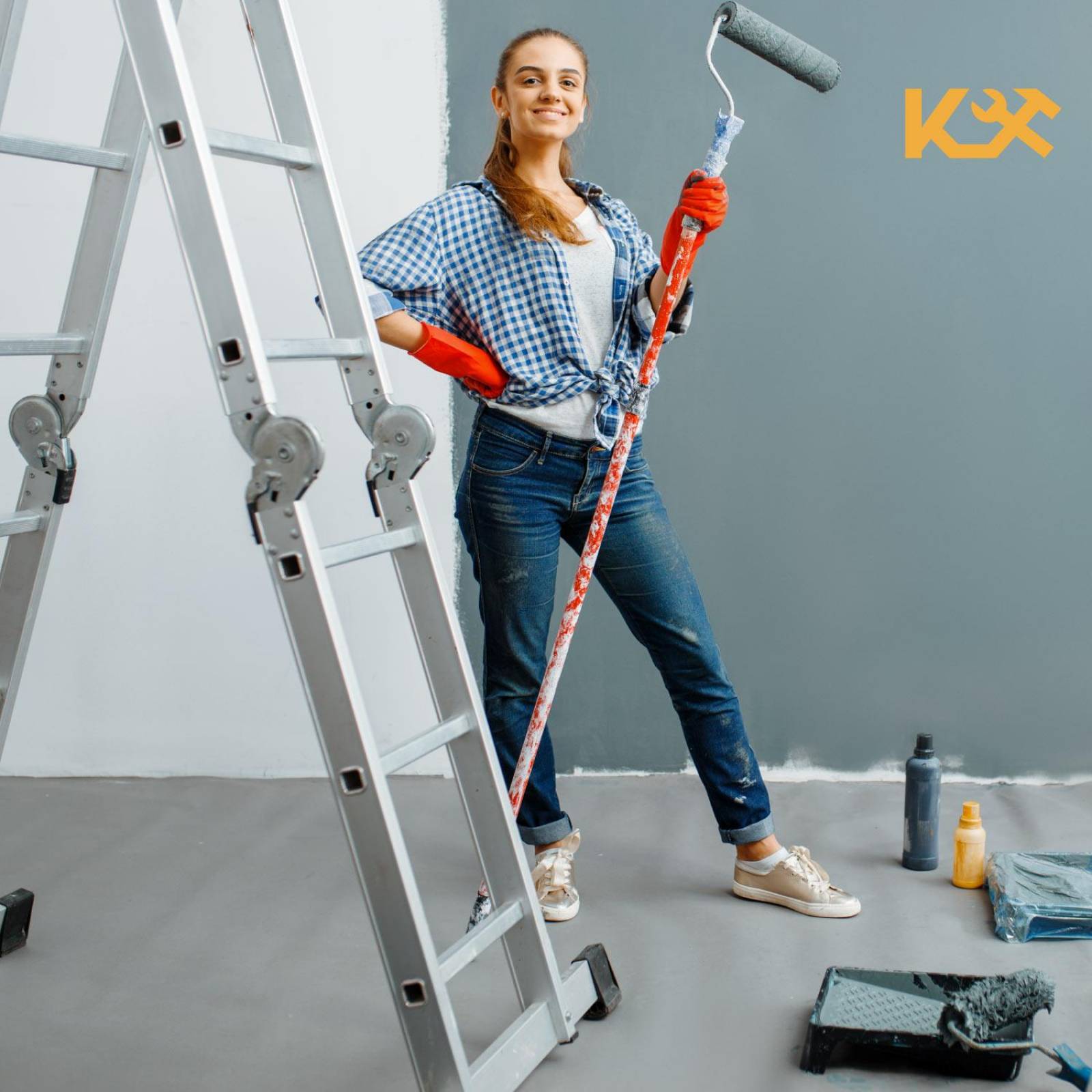 Escalera Multiposiciones De Aluminio 4.5 Metros 16 Peldaños 