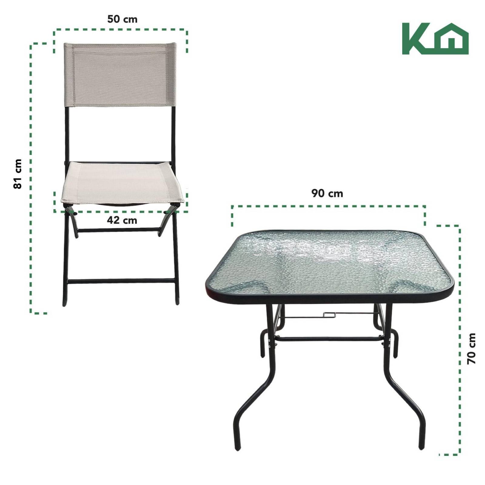 Juego De Jardin 6 Piezas Sillas Exterior Mesa Con Sombrilla Gris