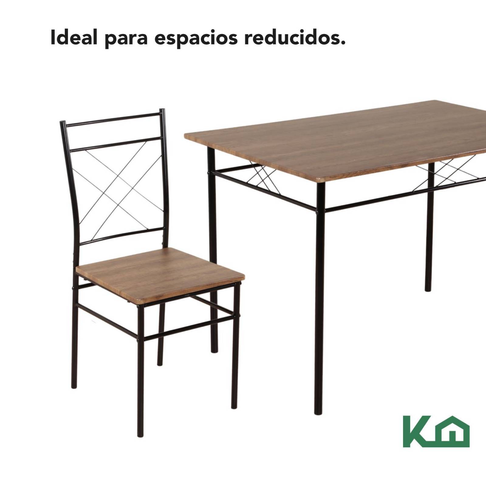 Comedor de 4 Sillas Mesa Madera Cocina Restaurante Cafeteria Café