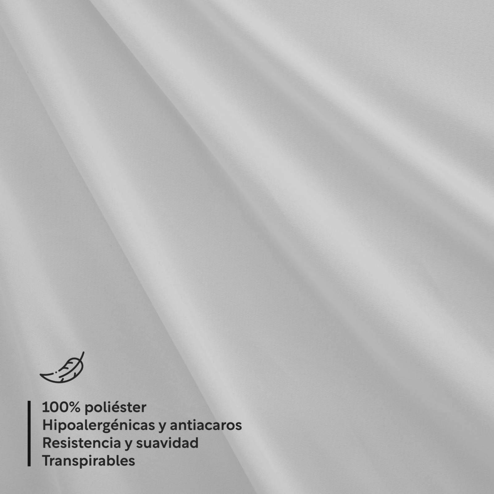 Juego Sabanas Matrimonial Hipoalergenicas 4 pzas Colordreams Gris Claro