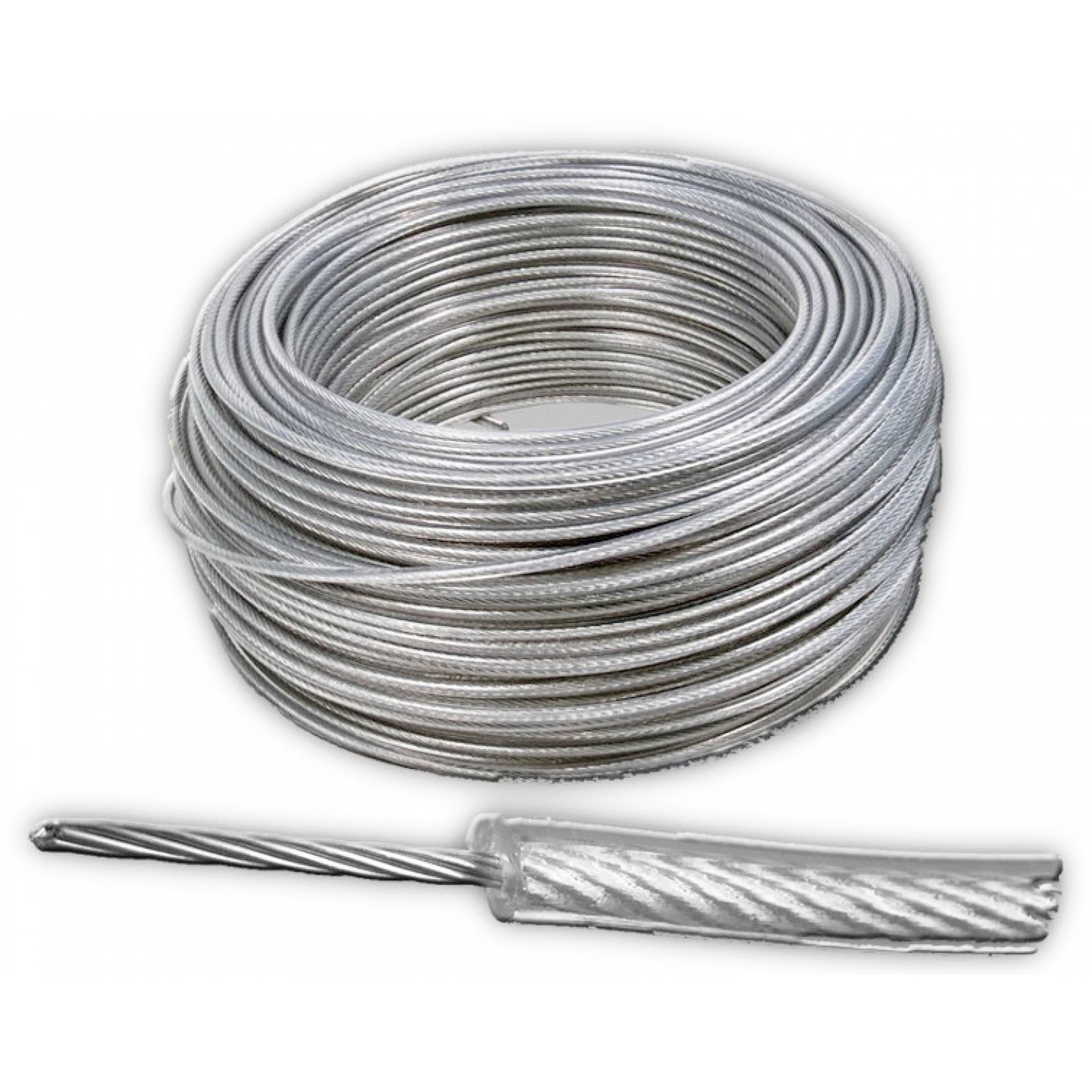 Cable De Acero con Recubrimiento PVC 7X19 1/8-3/16 y 150 m
