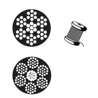 Cable De Acero Inoxidable 7X19 1/2