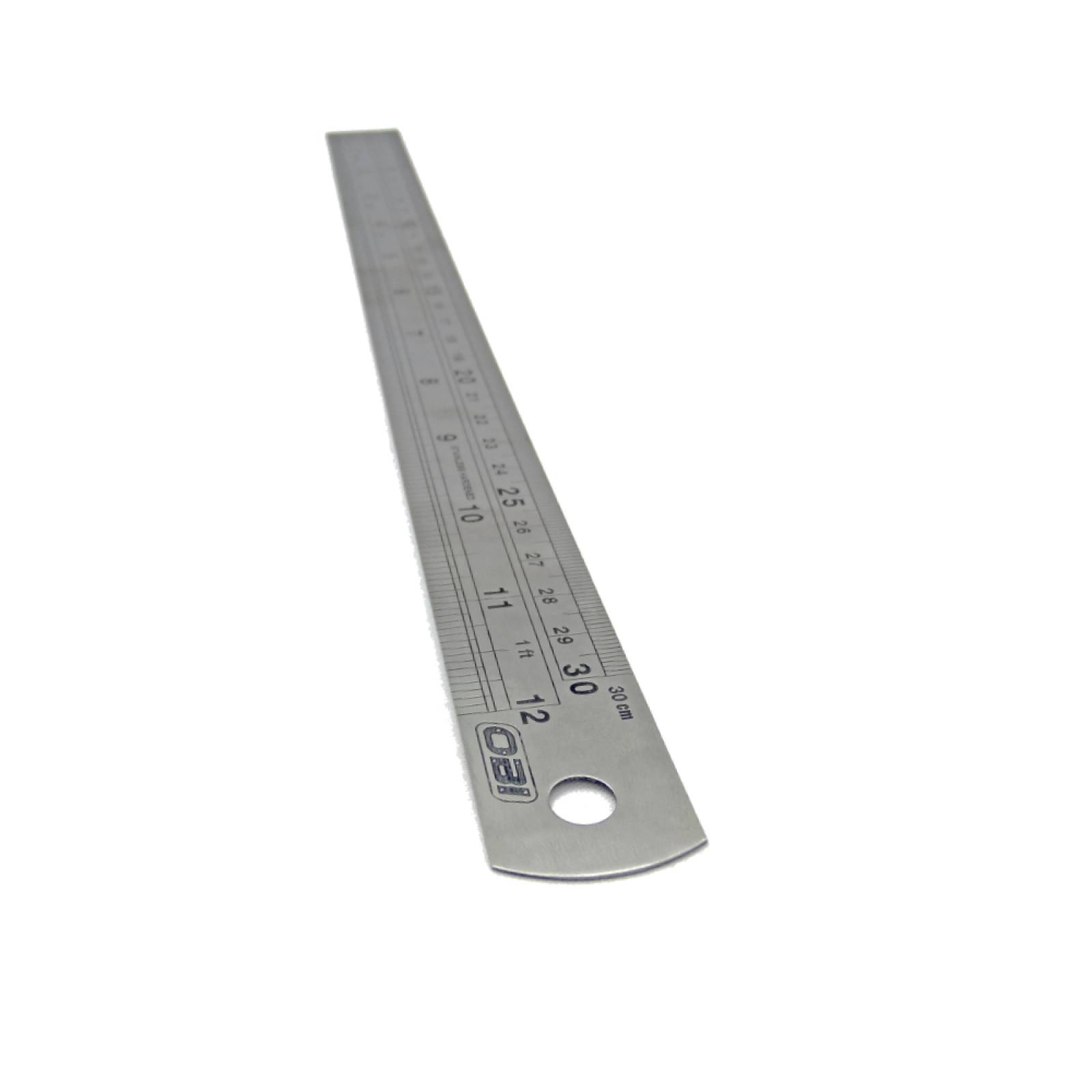Regla Acero Graduación Milimétrica Y Estandar 12 Y 25 Mm
