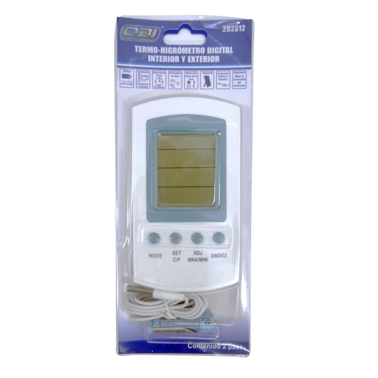 Termometro Digital Multifunciones Higrometro,alarma ,humeda