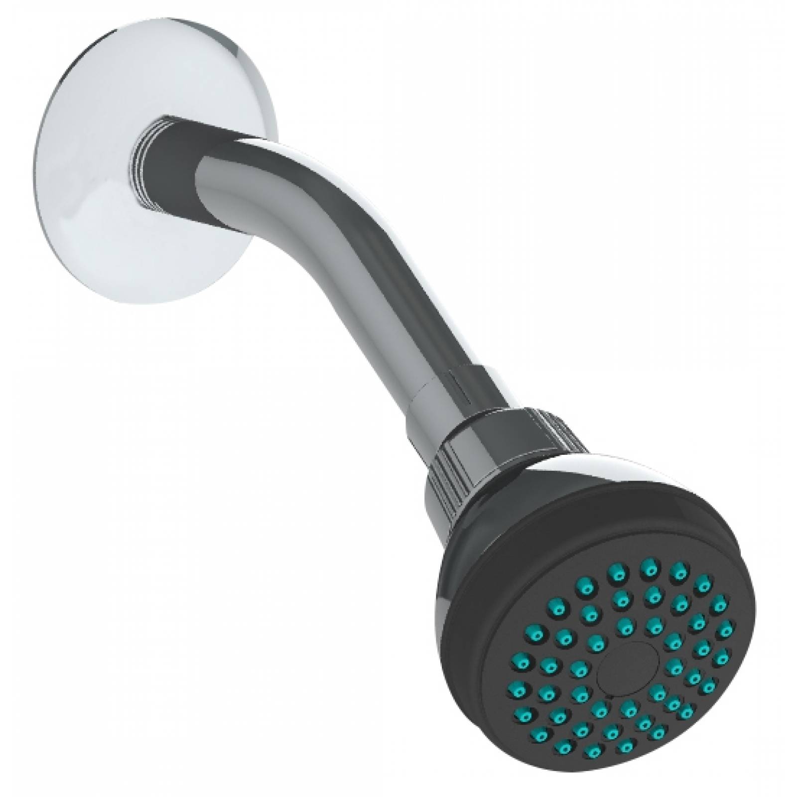 Regadera de cebolla cromo con brazo y chapetón 4506BL DICA