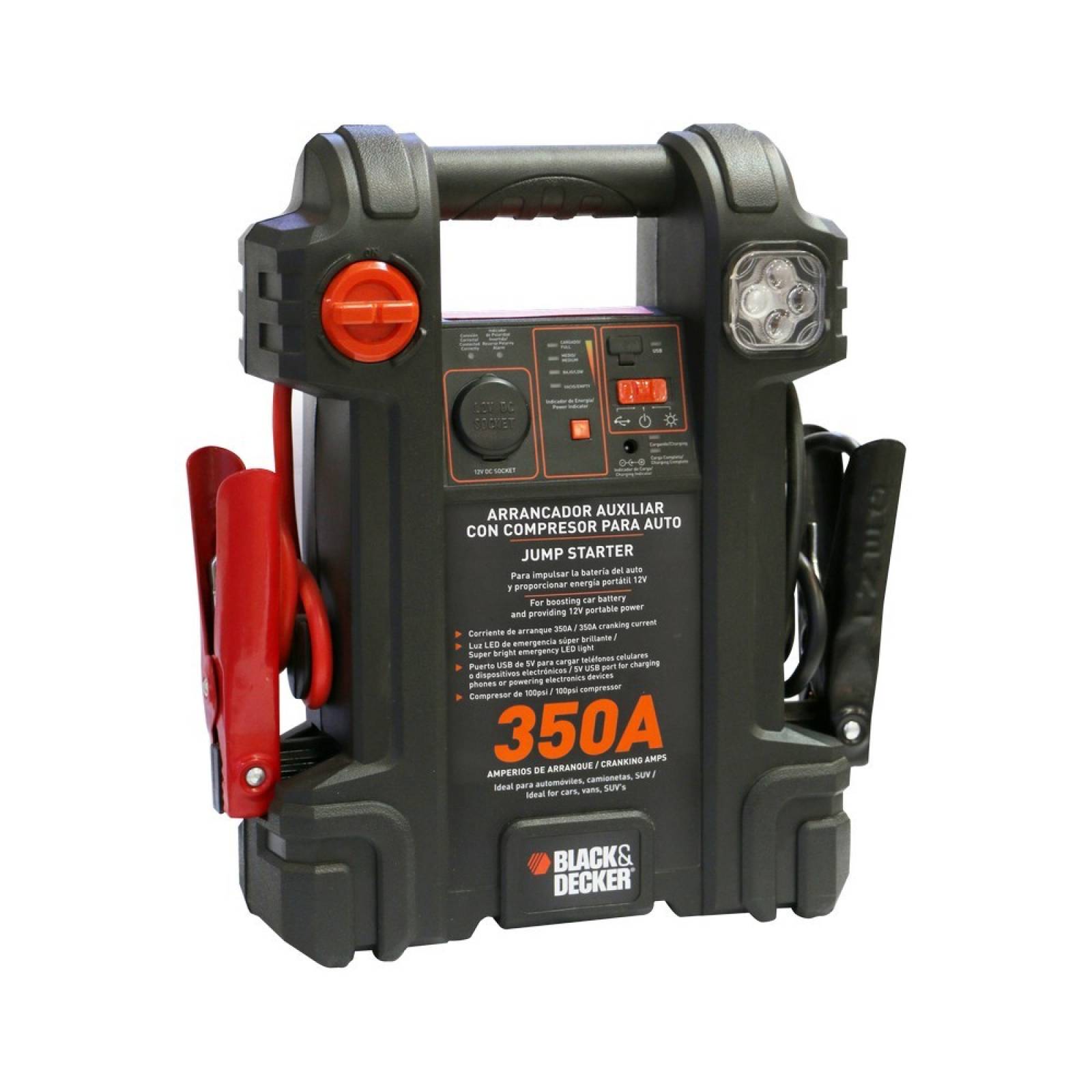 Arrancador Auxiliar Compresor Auto 350a Js350cc-b3 Black & D 