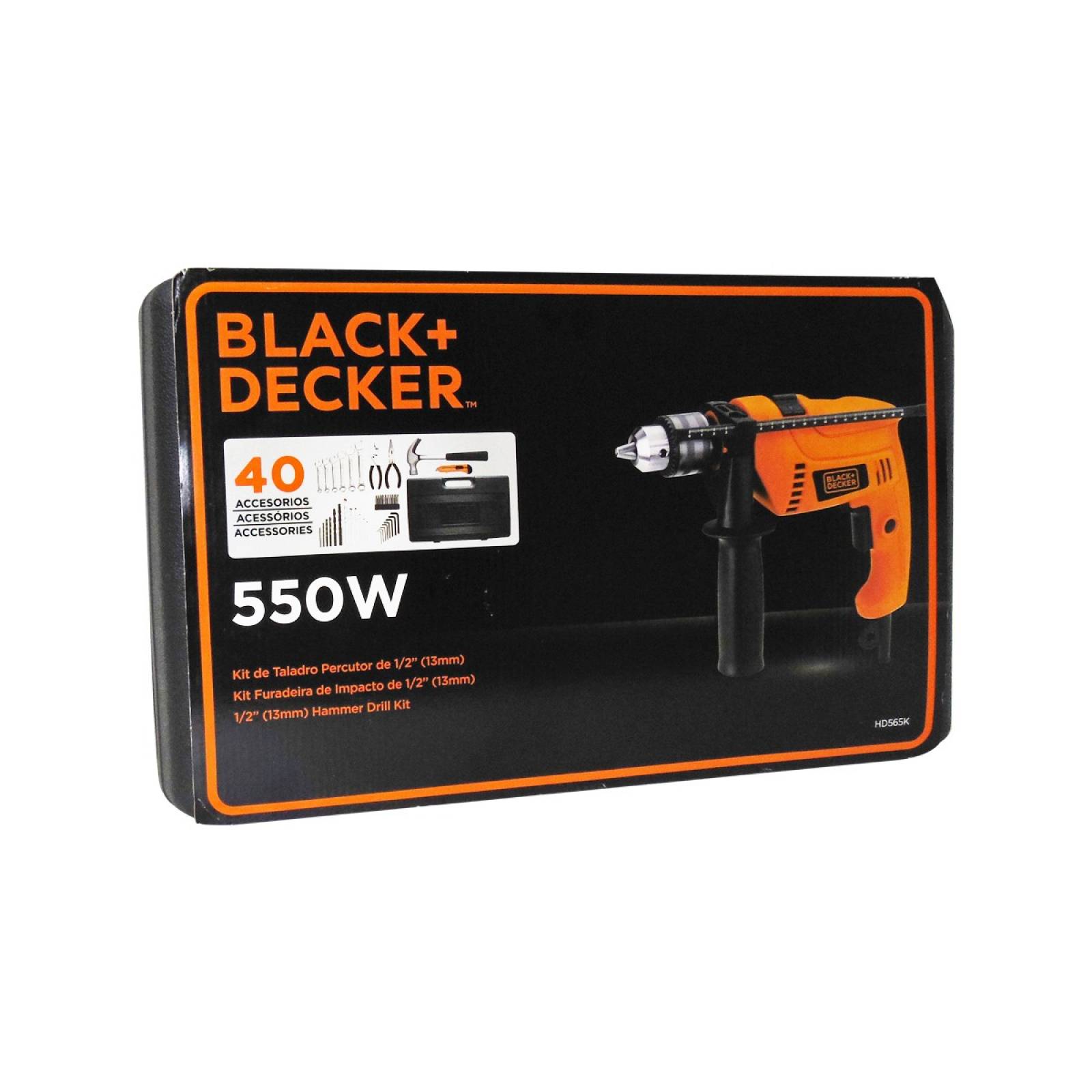 Kit de Taladro Percutor 1/2" 40 Herr HD565K Black & Decker