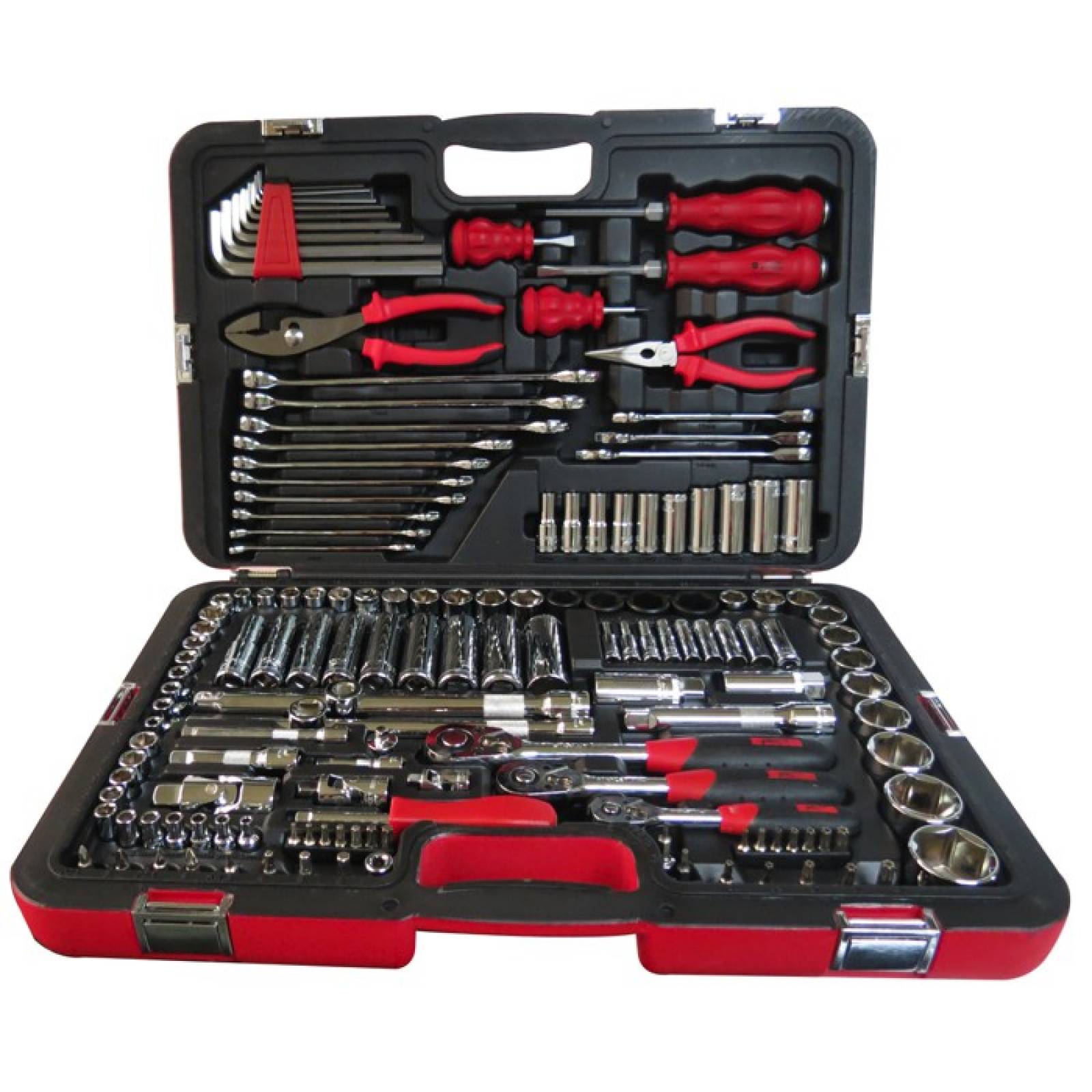 Autocle 1/2-3/8-1/4" 150 Pz Racing Rojo y Amarillo Con Portafolio R99-150La Stanley