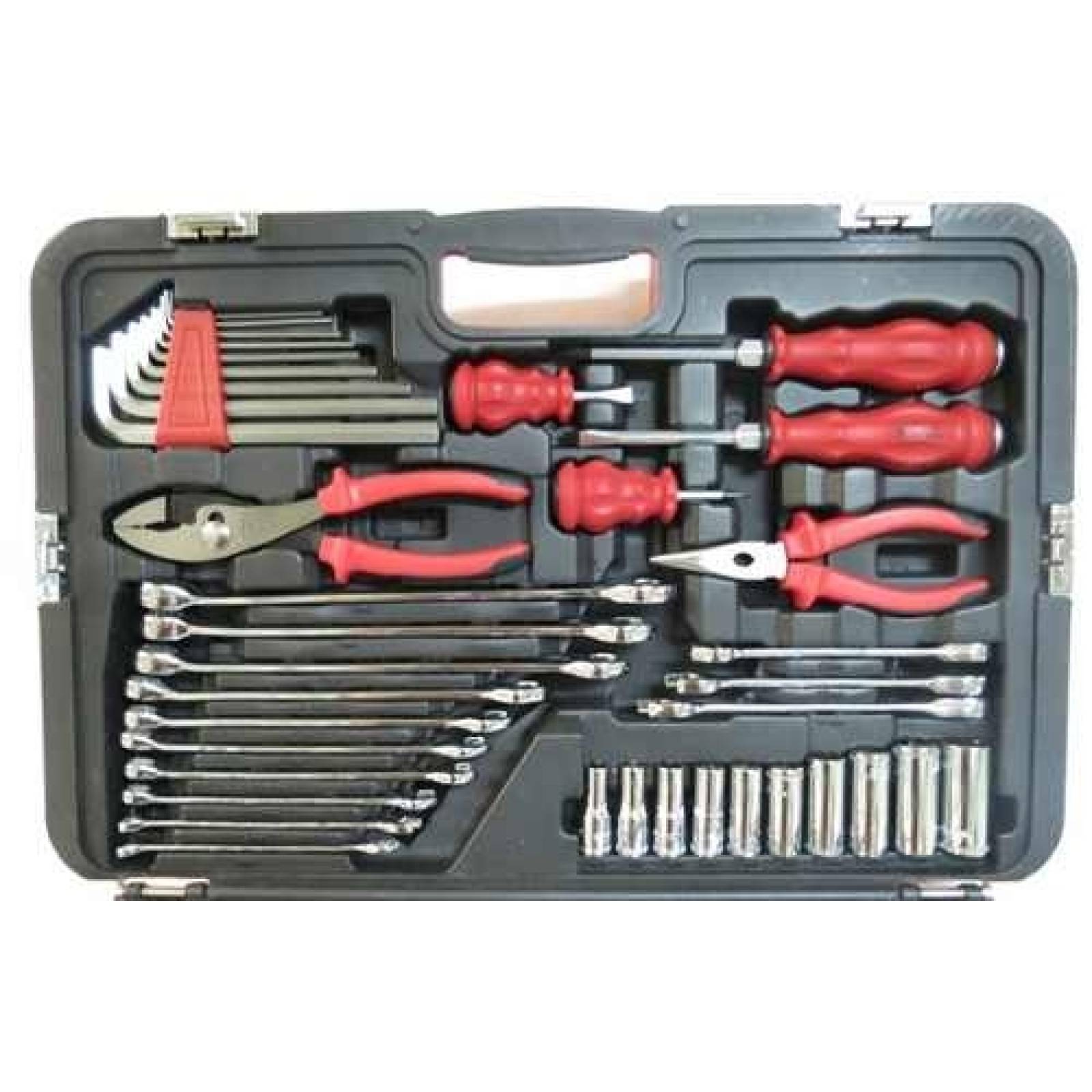 Autocle 1/2-3/8-1/4" 150 Pz Racing Rojo y Amarillo Con Portafolio R99-150La Stanley