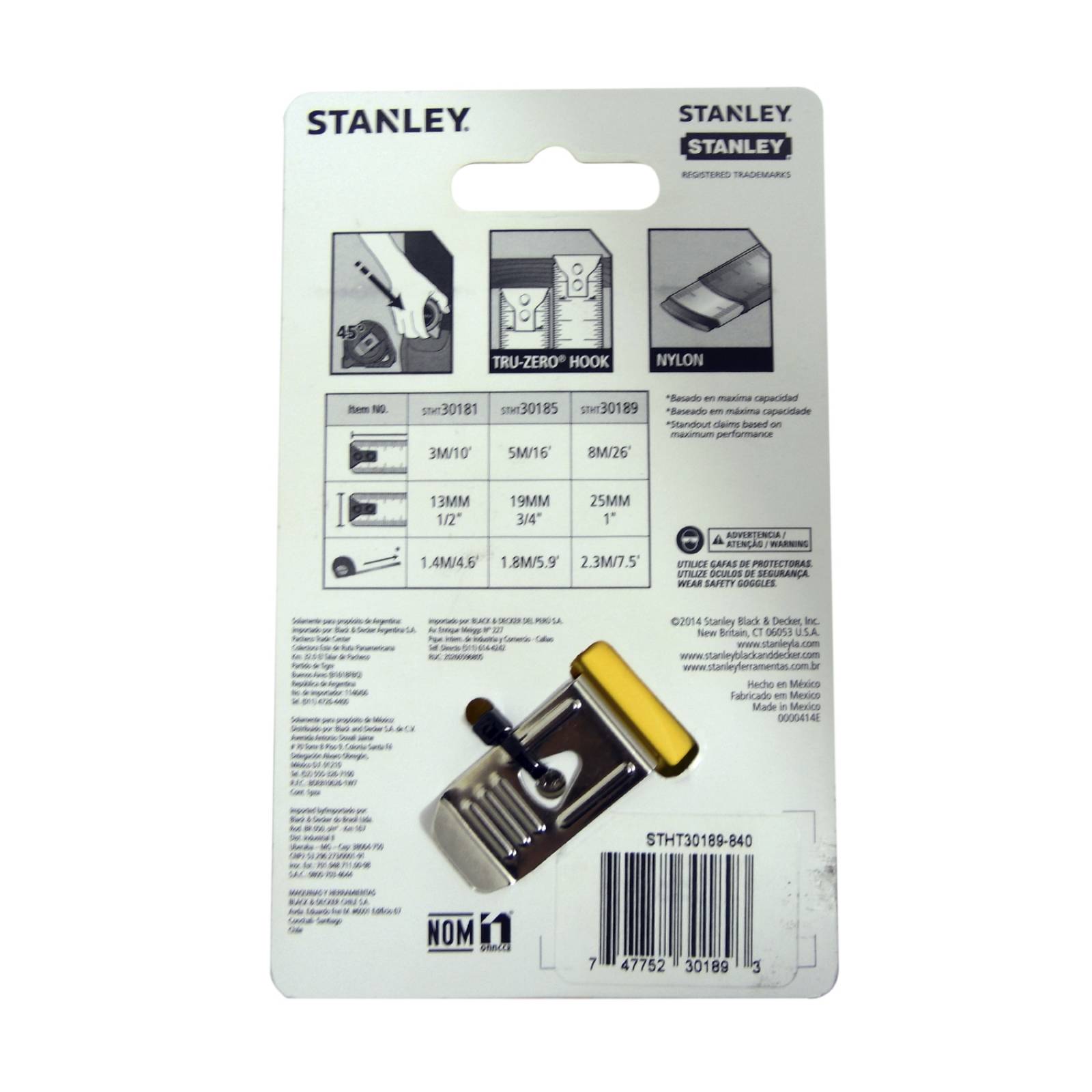 Flexometro 8 M Galaxie Caja Dura Stanley