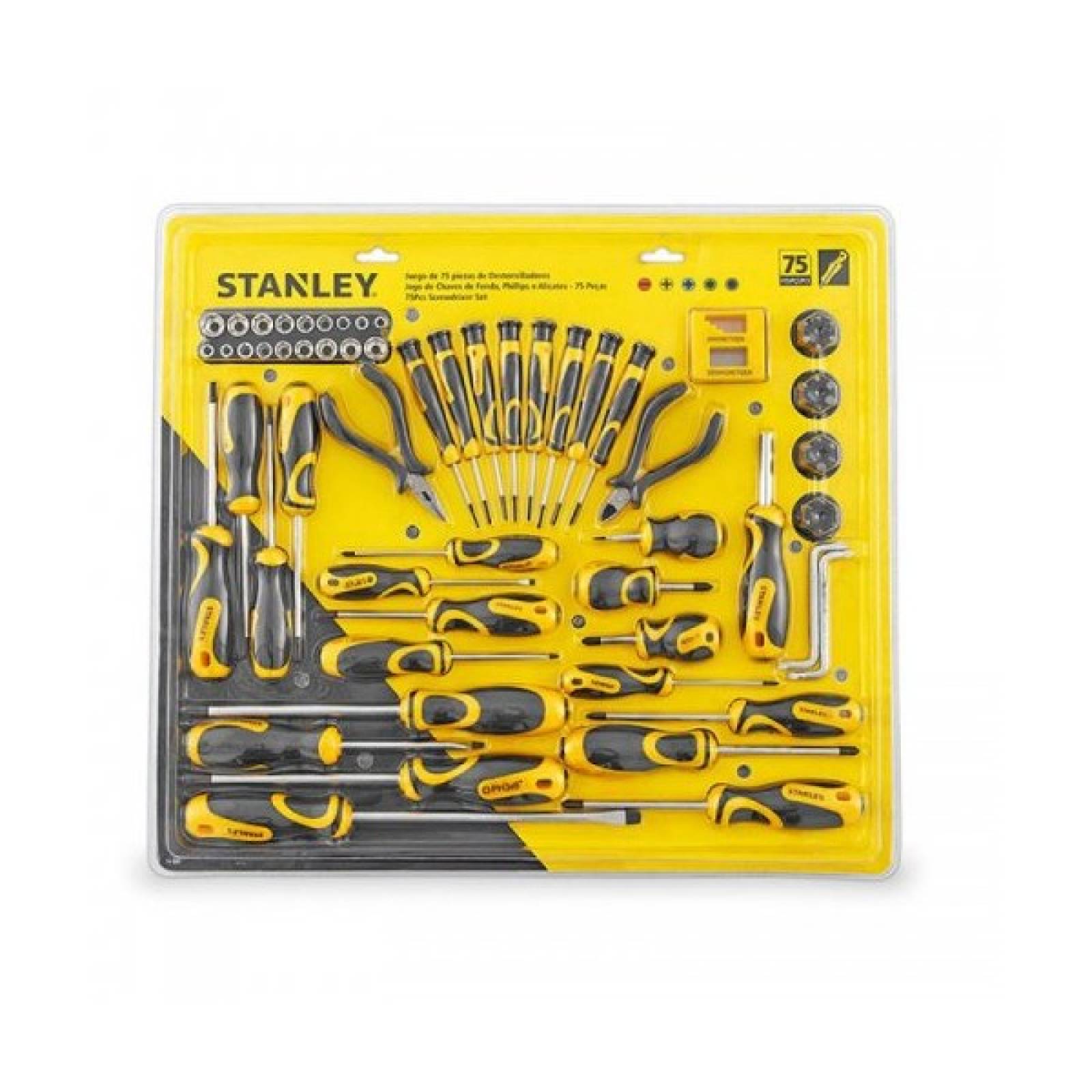 Juego Desarmadores 75 Piezas Con Organizador 74-008 Stanley