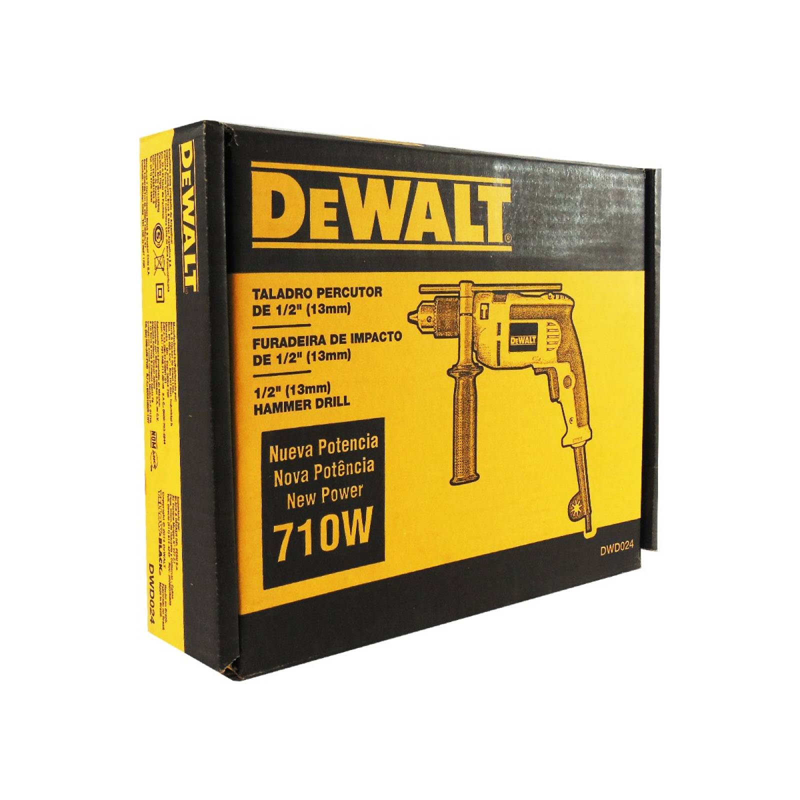 Taladro Rotomartillo 1/2" Vvr 650 W Dw D024 Dewalt