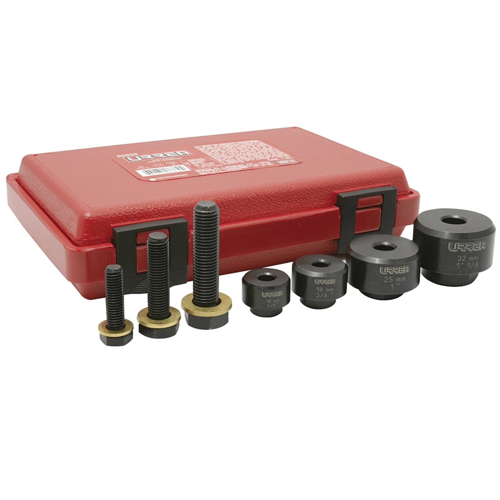 Juego de sacabocados 7 piezas para láminas 50900 Urrea