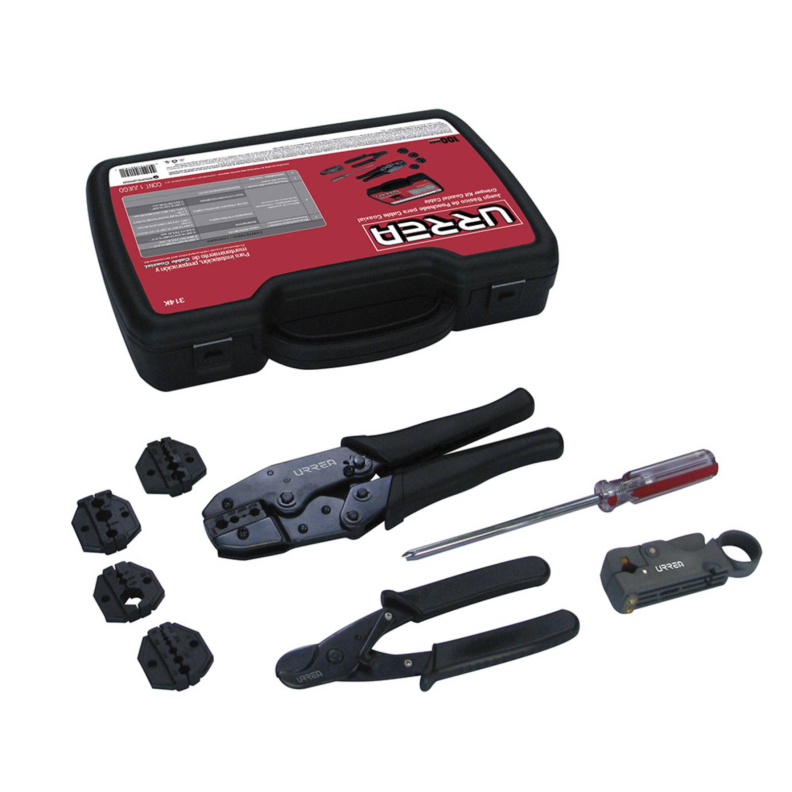 Juego Básico Para Ponchado Cable Coaxial 9 Piezas 314k Urrea 
