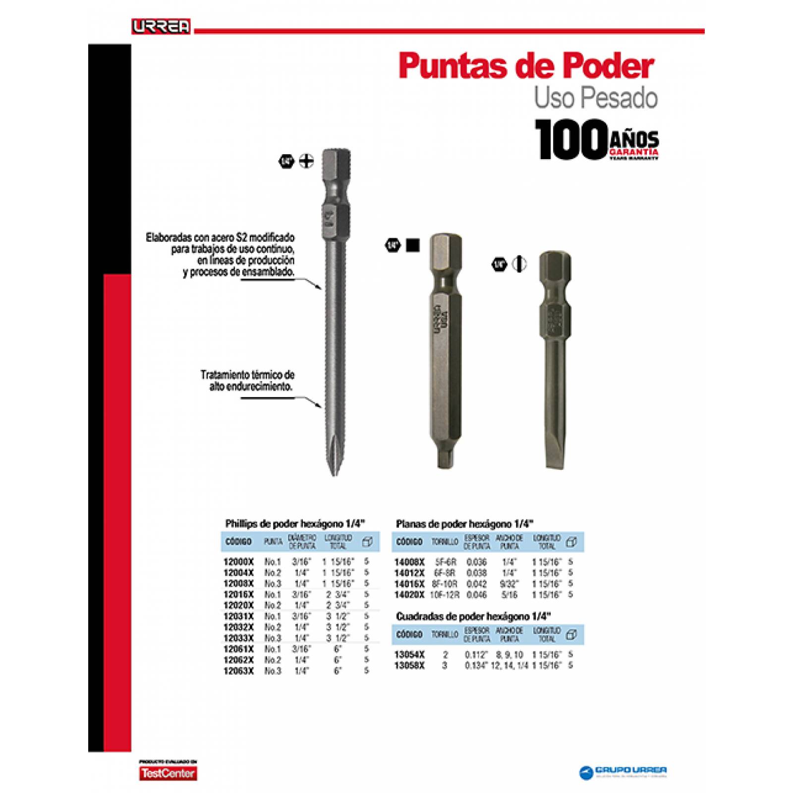 Punta Poder Ph1x6 U/pes 12061x Urrea 