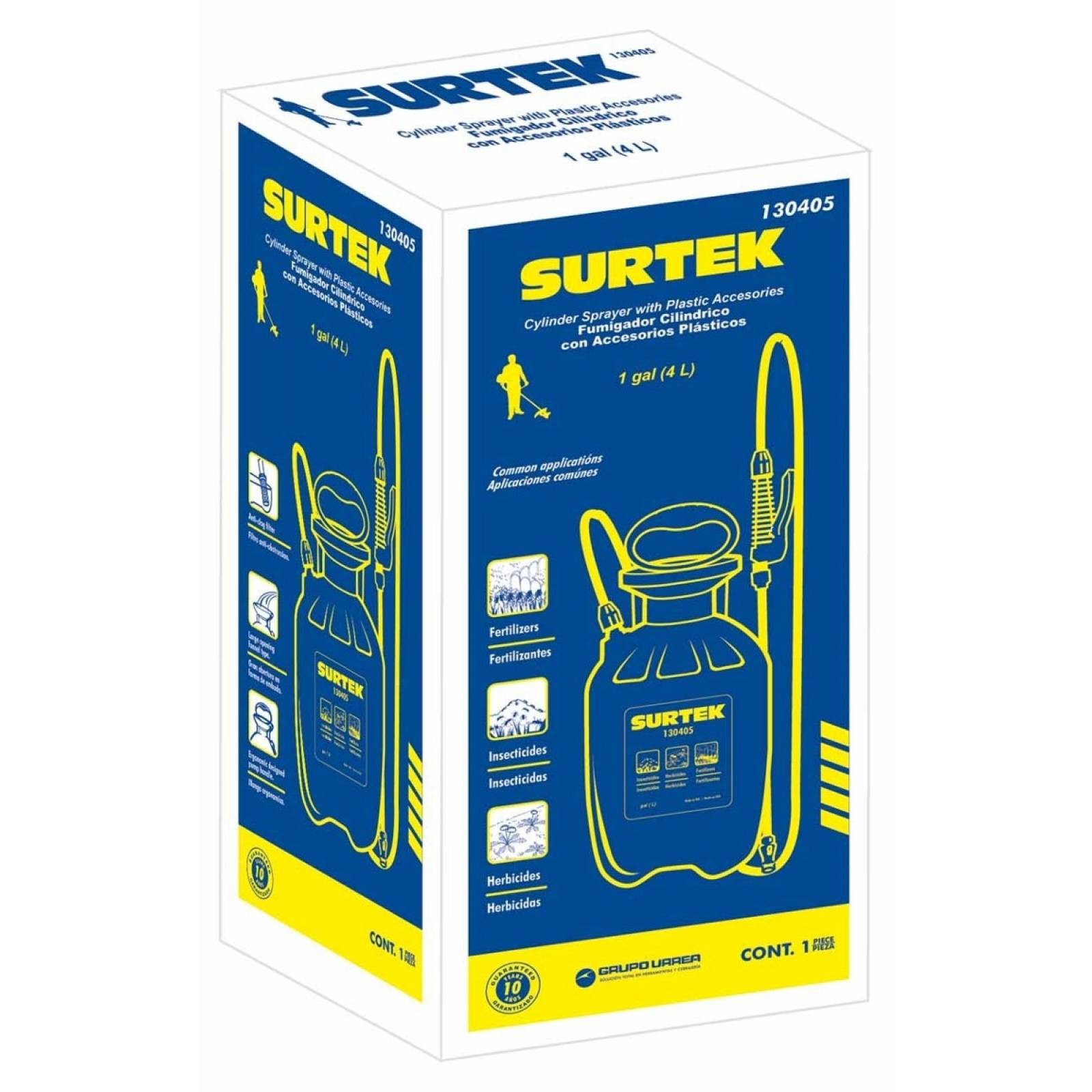 Fumigador Profesional Con Accesorios Plásticos 1gal Surtek 