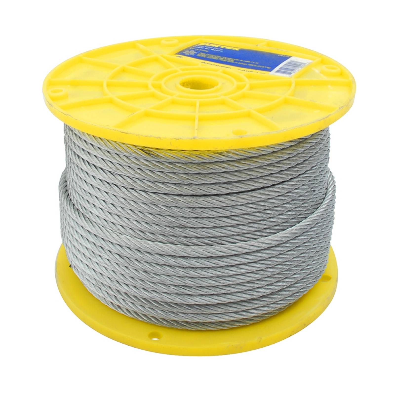 Cable de acero 1/4" x 75m contrucción de 7 x 7 CA1/4R Surtek