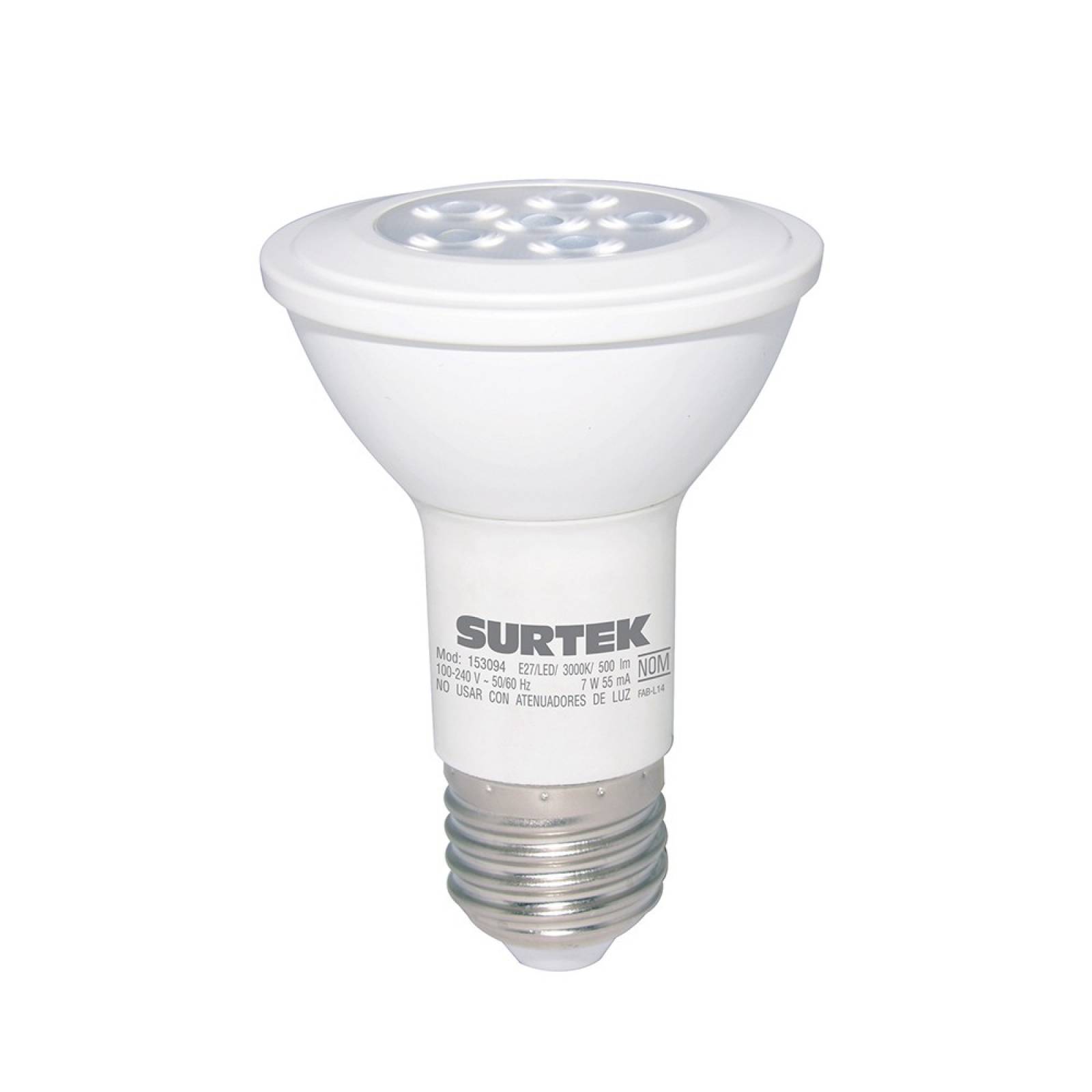 Foco Led Par20 7w Luz Cálida 153094 Surtek 
