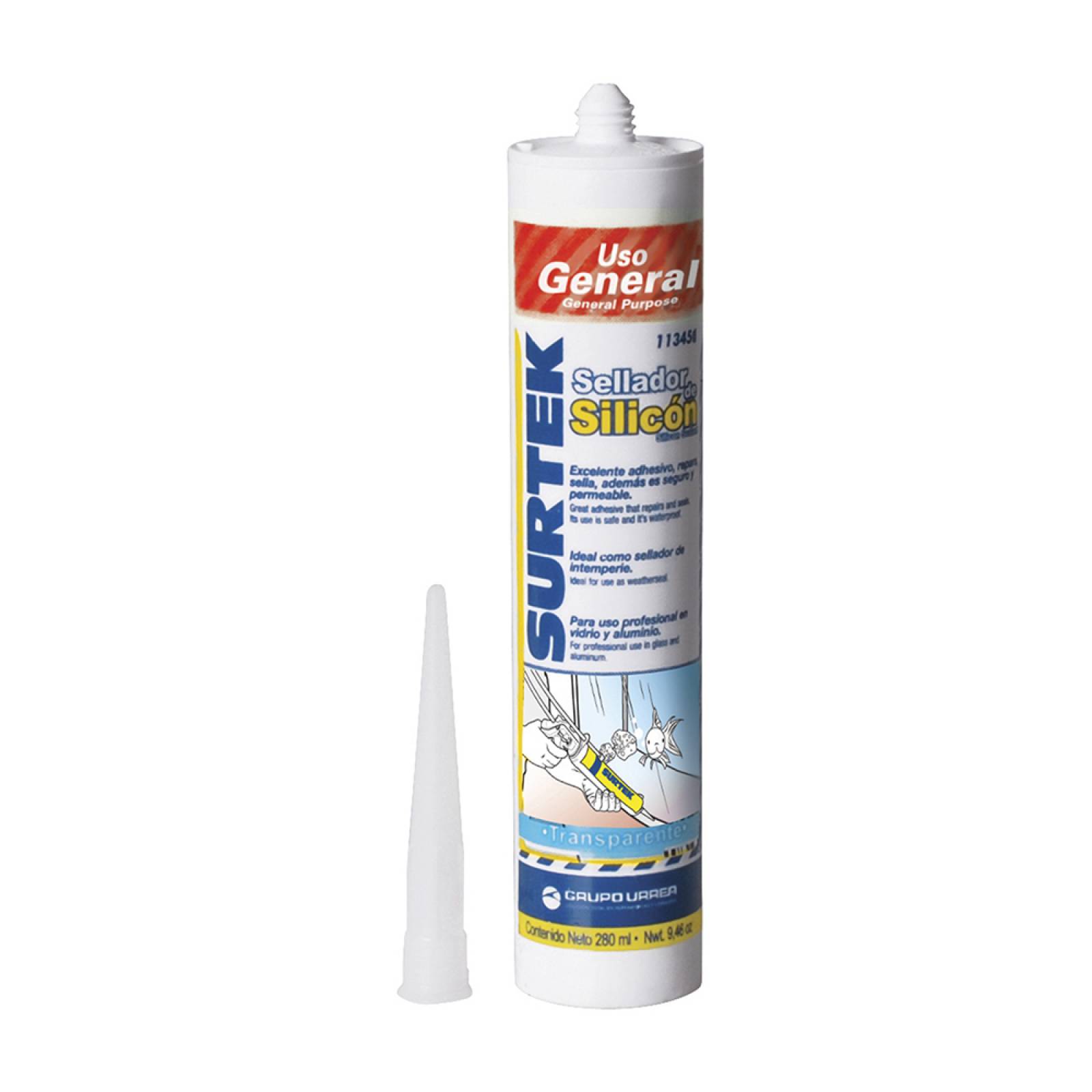Silicón De Uso General Transparente 280ml 113450 Surtek 