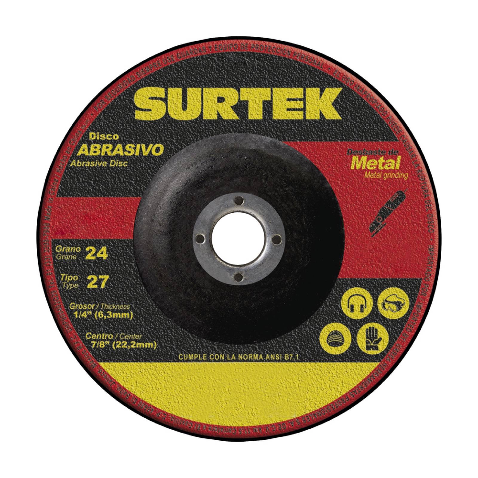 Disco T/27 Metal 7x1/4 Pulgadas 123321 Surtek 