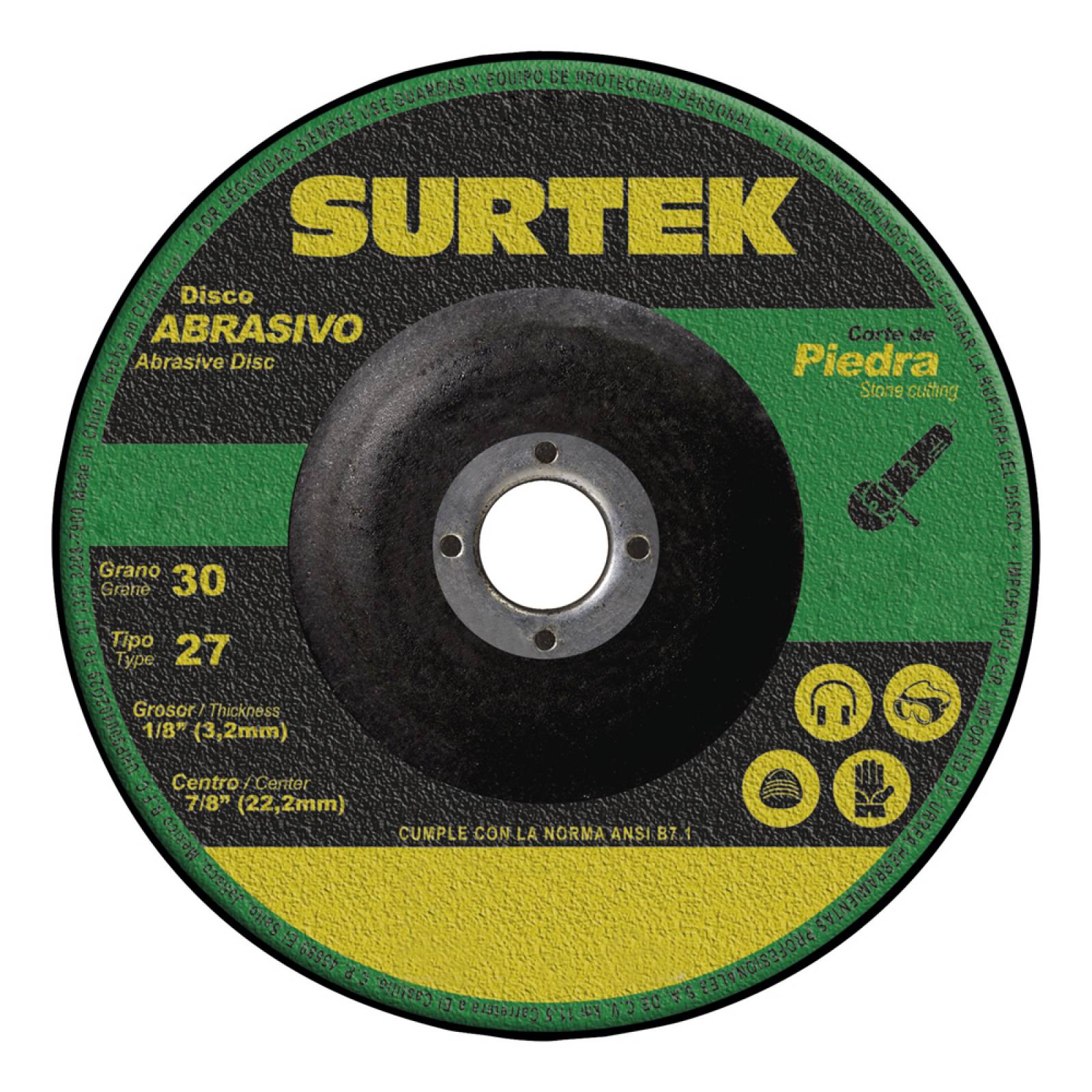 Disco T/27 Piedra 7x1/8 Pulgadas 123331 Surtek 