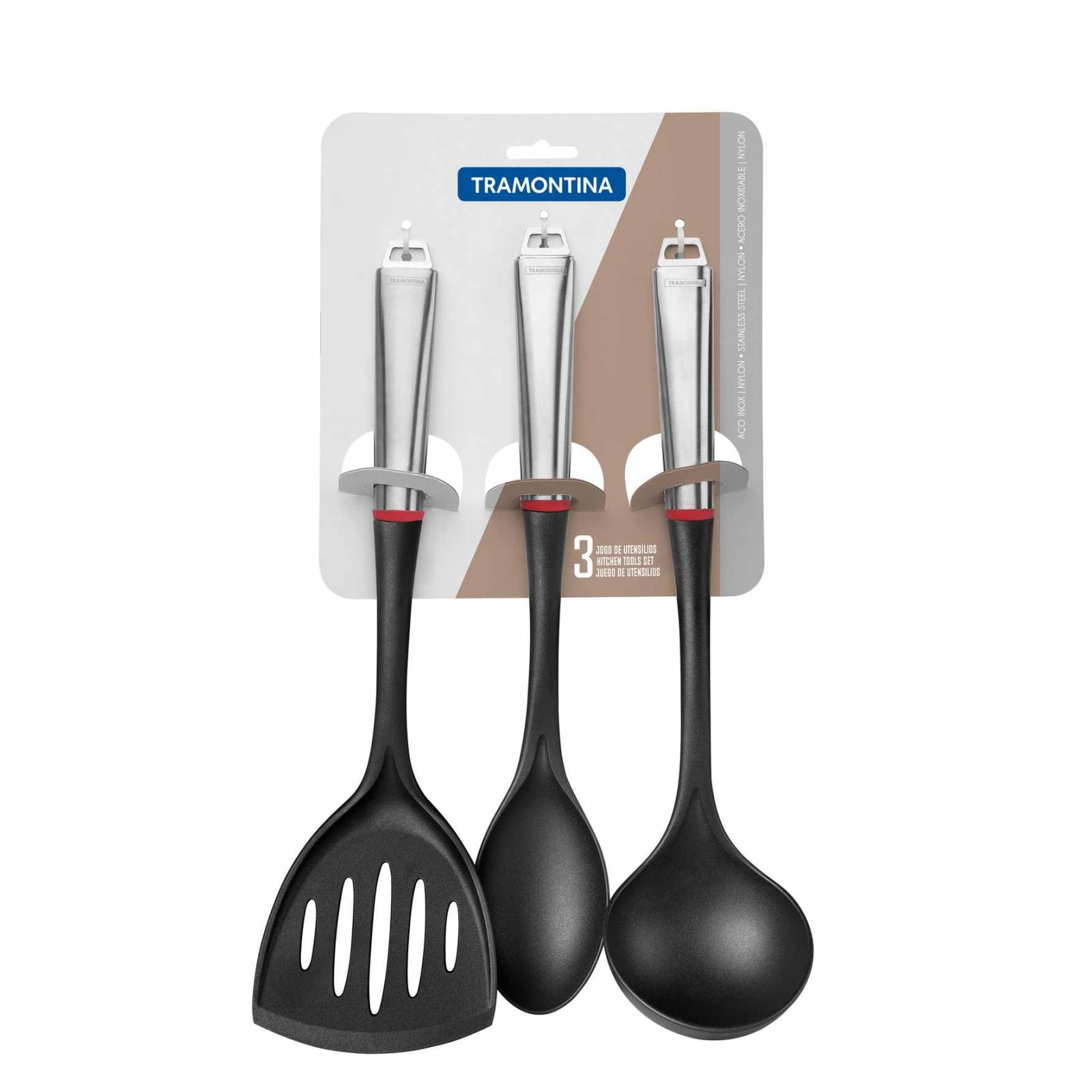 Utensilios Cocina Moderne 3 Pcs Mango Inoxidable Tramontina