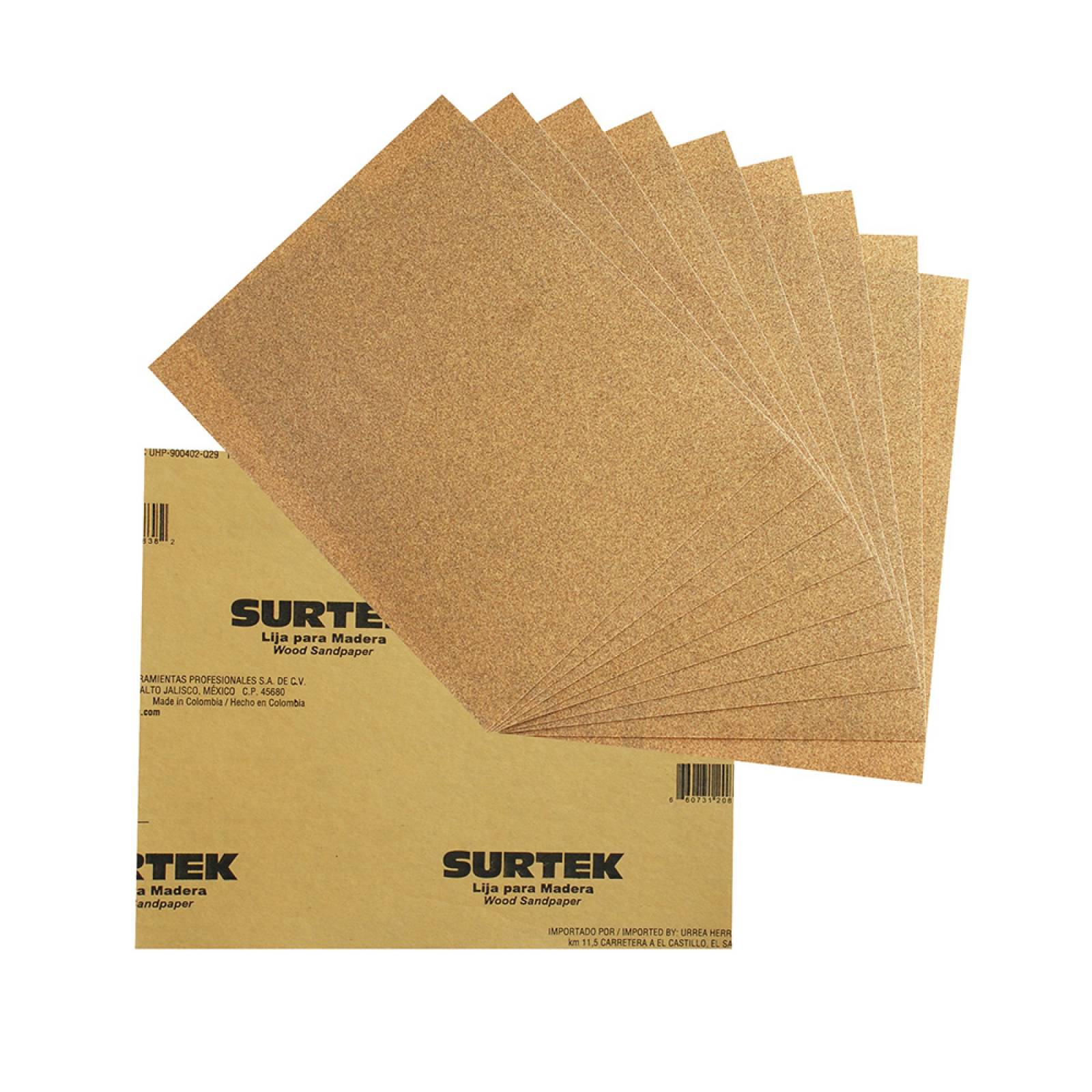 Lija Para Madera Papel Cabinet Grano 180 Lmc180 Surtek 