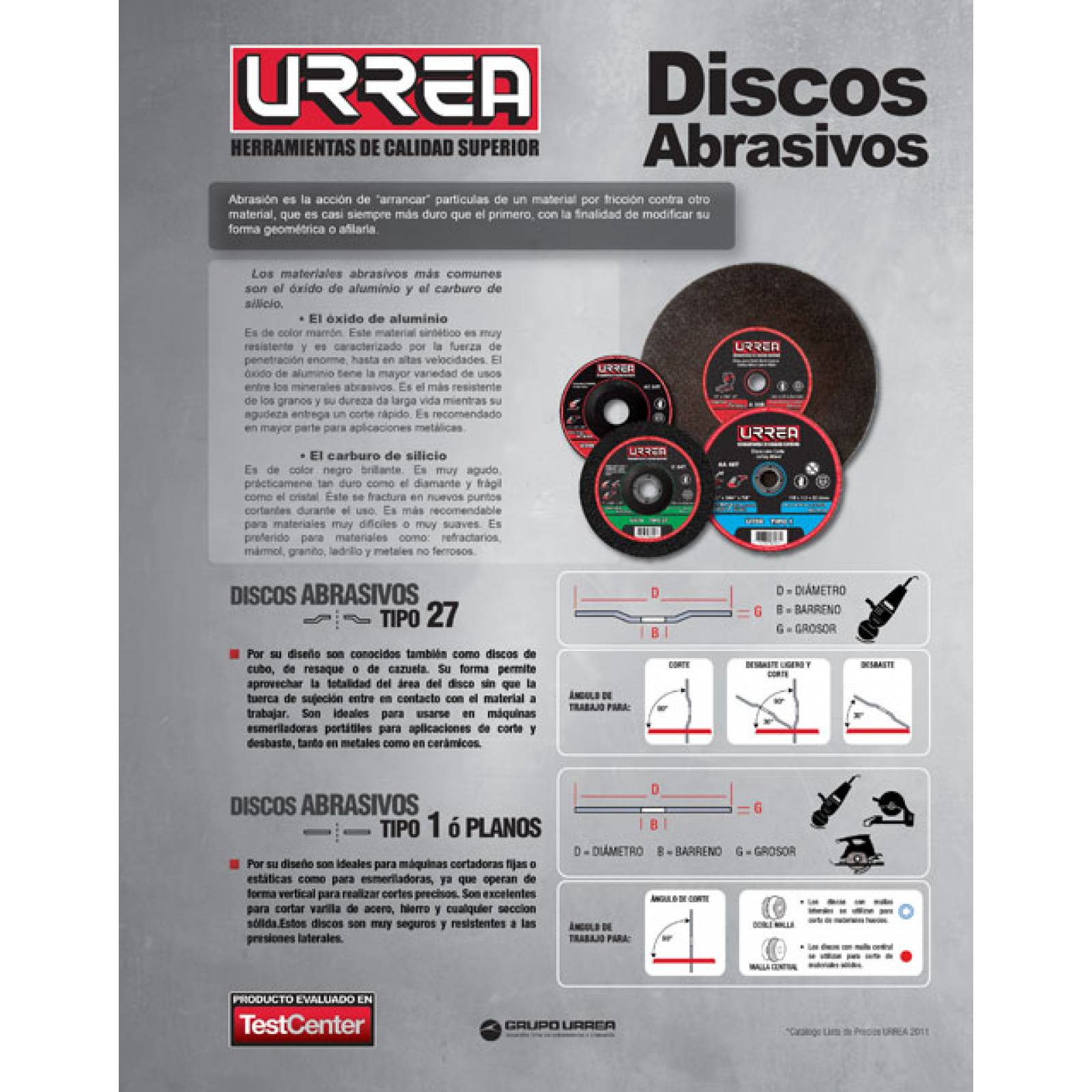 Disco Abrasivo Tipo 1 Piedra 7x3/32 Extra Pesado U575 Urrea 