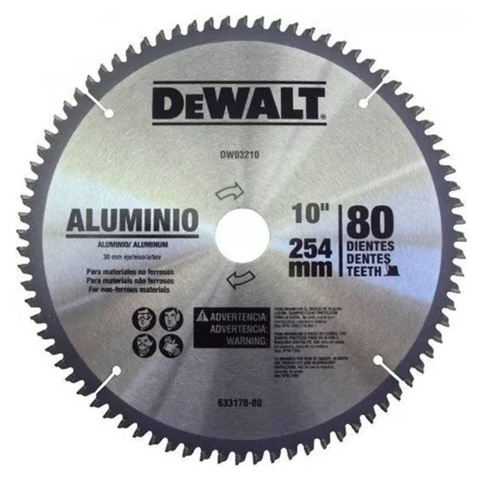 Disco Para Madera/aluminio 30mm 10 X80 Dwa03210 Dewalt 