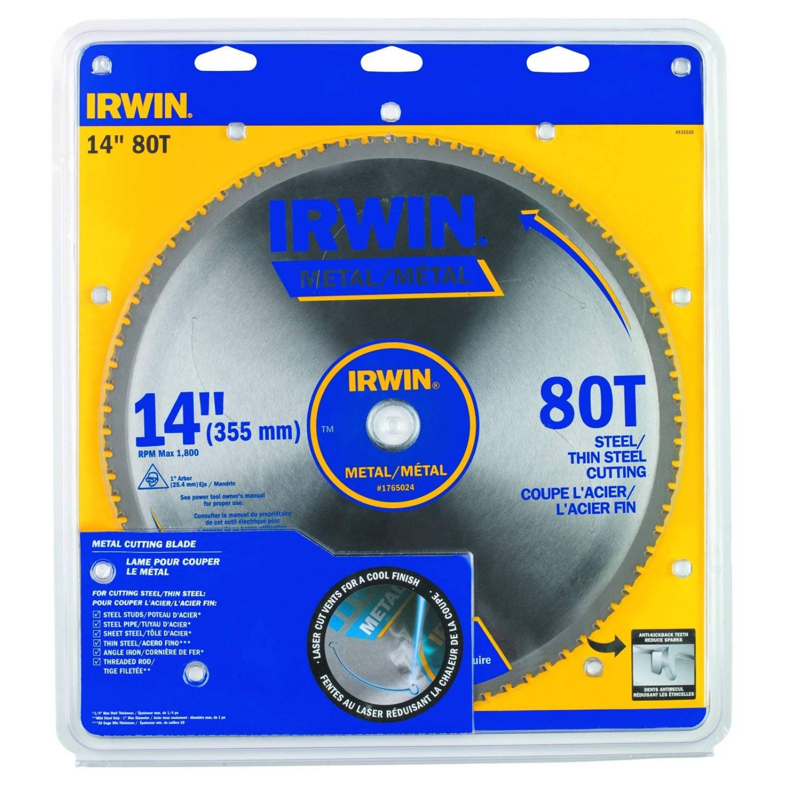 Disco Sierra Para Metal de 14 x 80d 4935559 Irwin