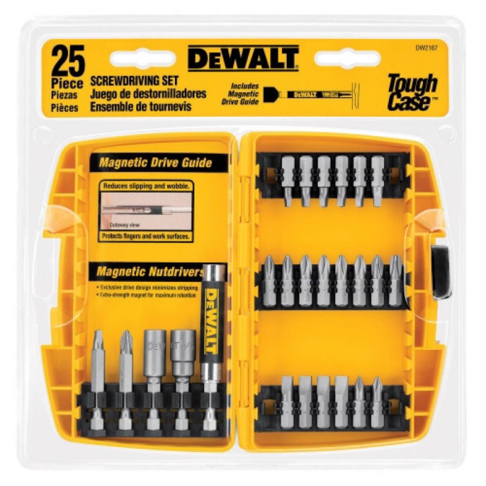 Juego Set 25 Puntas Desarmador Con Estuche Dw2167 Dewalt 