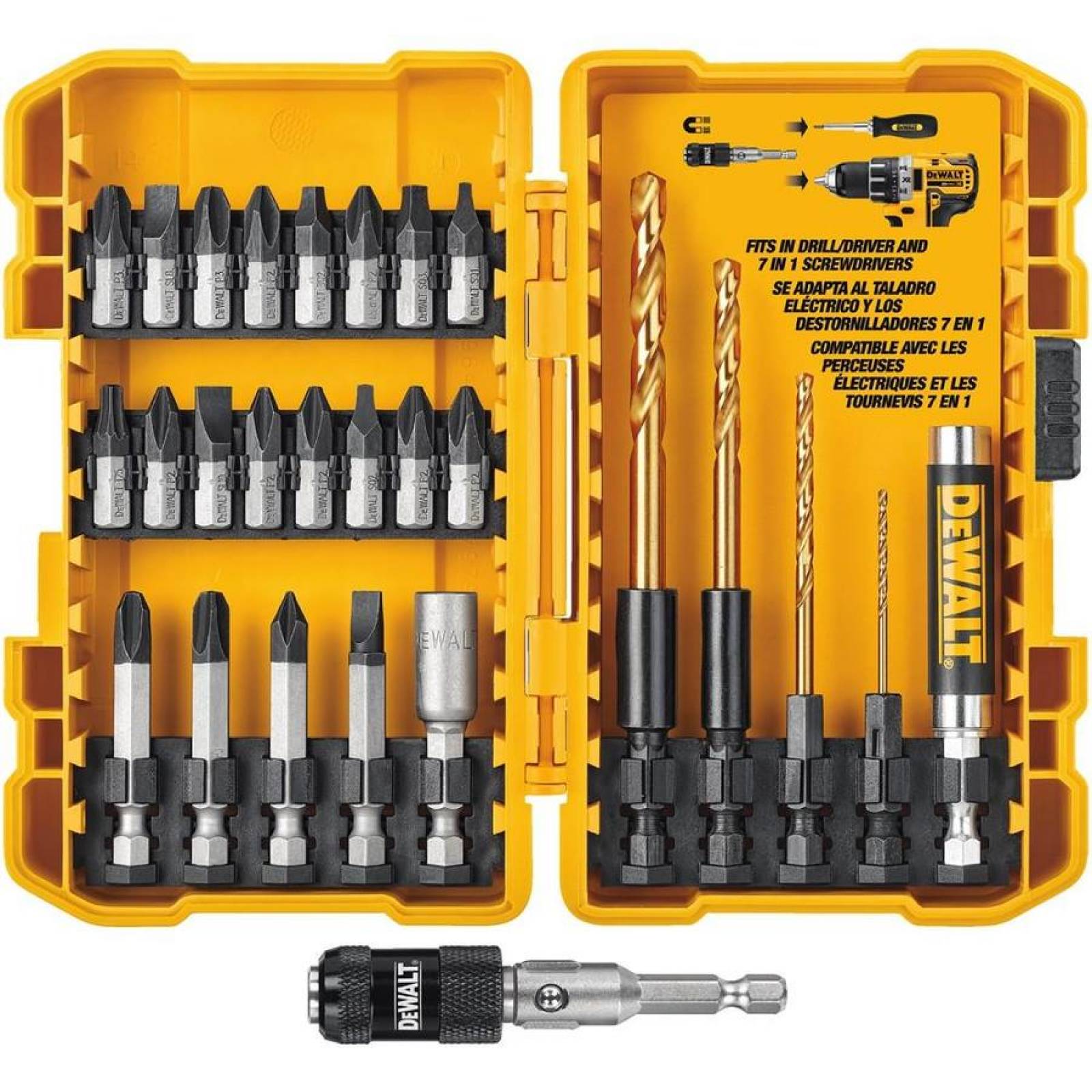 Juego Set Puntas Destornillador Brocas 27 Pzs Dewalt 